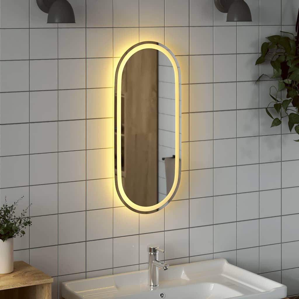 vidaXL Spiegel LED-Badspiegel 80x35 cm Oval (1-St)