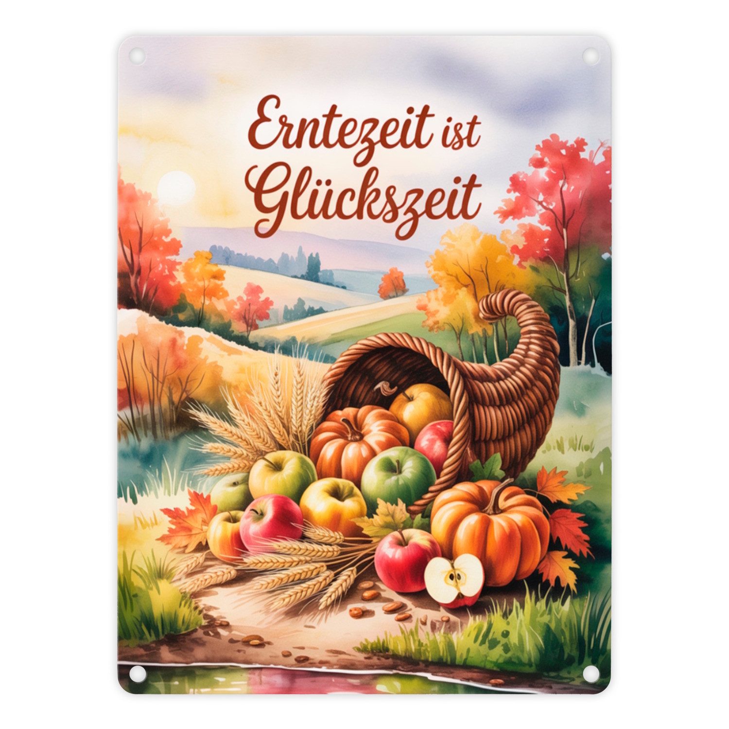 speecheese Metallschild Herbstzauber liegt in der Luft Souvenir Metallschild 15x20 cm Herbst