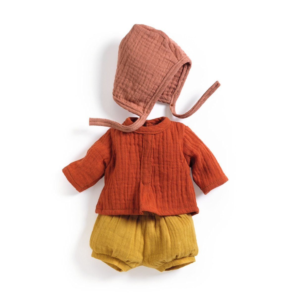 DJECO Puppenkleidung Pomea Puppenkleidung für 30-34 cm große Puppen 3-teilig Baumwolle