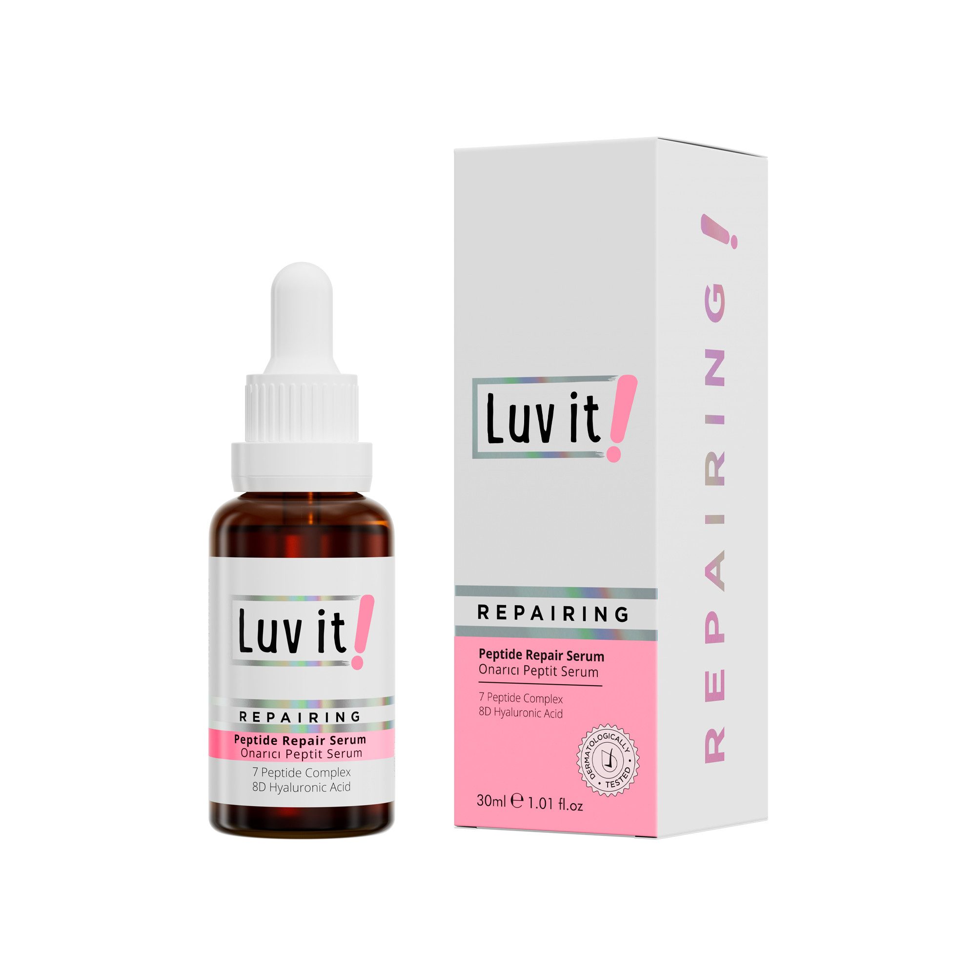 Luv it! Gesichtsserum Peptid Serum 7-fach Komplex, Anti-Aging Gesichtsserum mit 7-fach Peptidkomplex