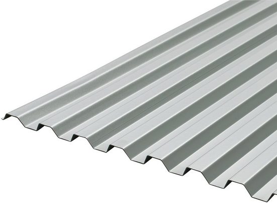 Pvc wellplatte trapez grau