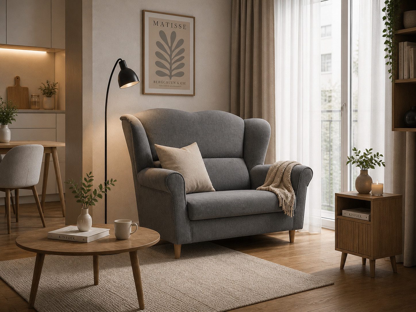 MOEBLO Sofa SILABELLA, 2-Sitzer Sofa 144cm, Samtstoff, modernes Design, (BxTxH):144x83x104cm