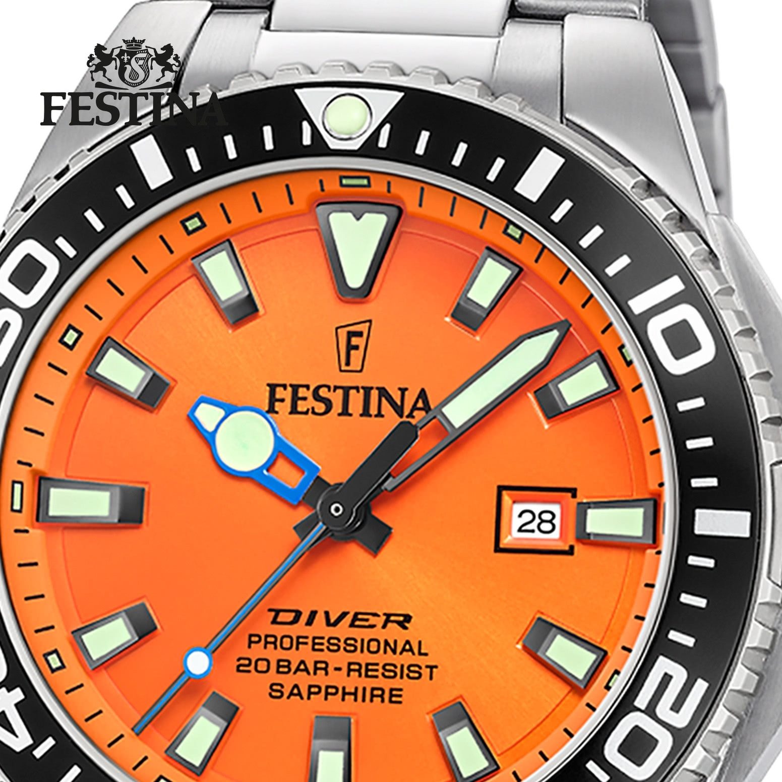 Festina Quarzuhr Festina Herrenuhr Edelstahl silber, (Analoguhr), Herren Armbanduhr rund, Edelstahlarmband silber, Casual