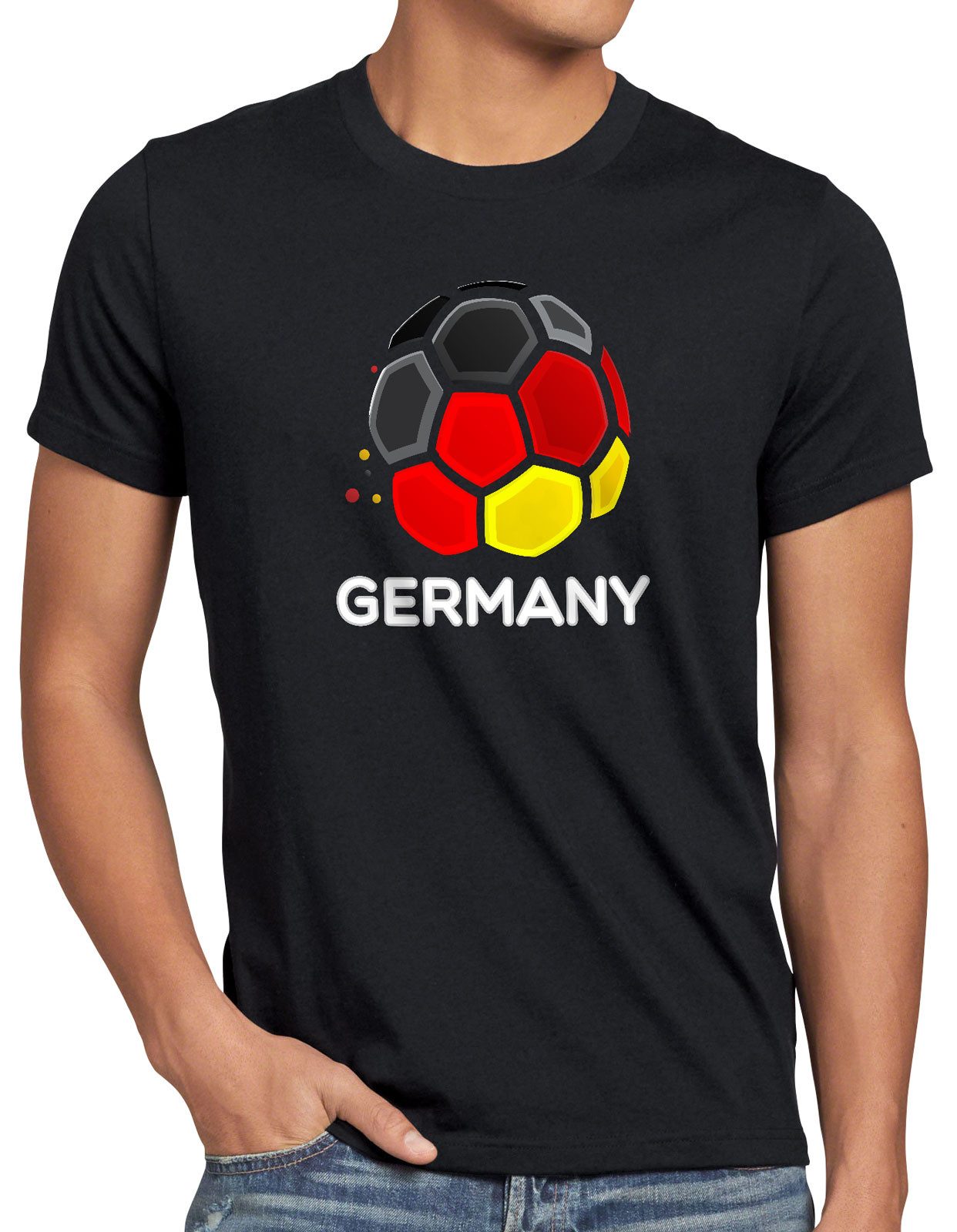 style3 T-Shirt Deutschland Fan WM 2026 Fussball Sport Trikot flagge fan EM