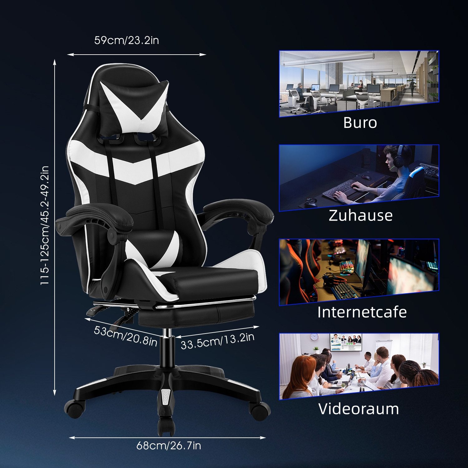 WILGOON Gaming-Stuhl Gaming Chair Bürostuhl mit günstig online kaufen