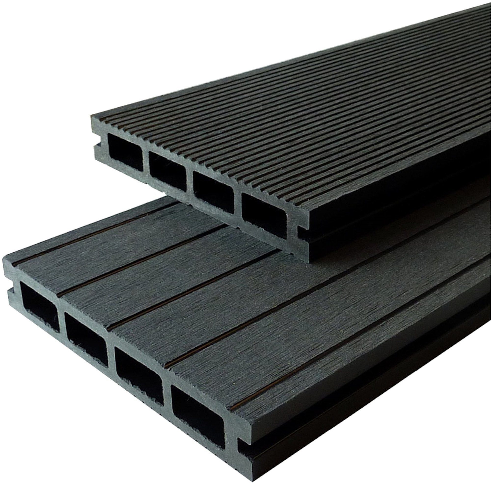 WPC Profi Terrassendielen WPC Terrassendiele Hohlkammer MUSTER 15 cm anthrazit, (Hohlkammerdiele, Musterstück 15 cm)