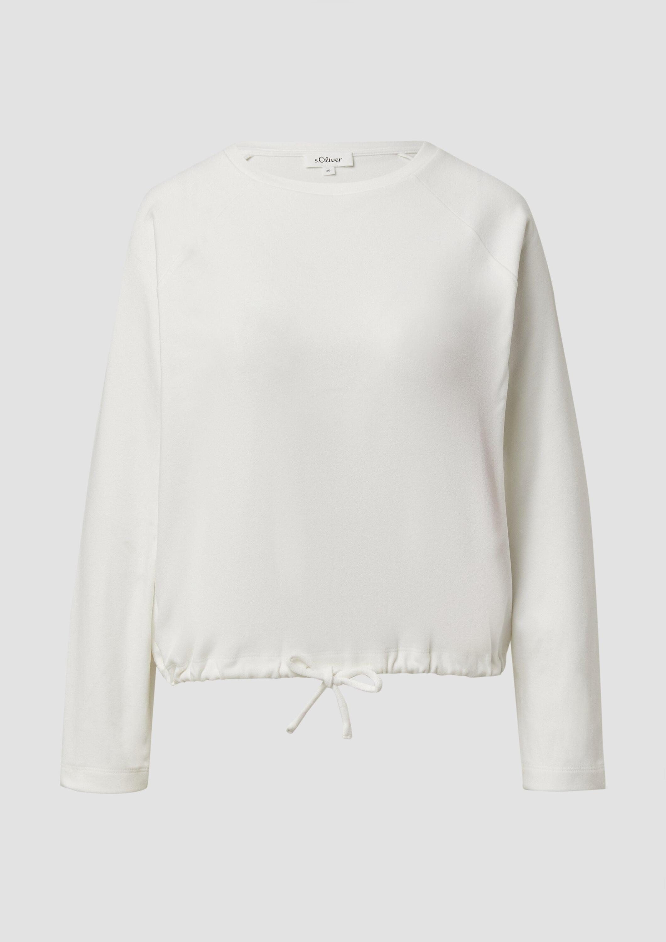 s.Oliver Sweatshirt Sweatshirt Weiches Sweatshirt mit Bindedetail