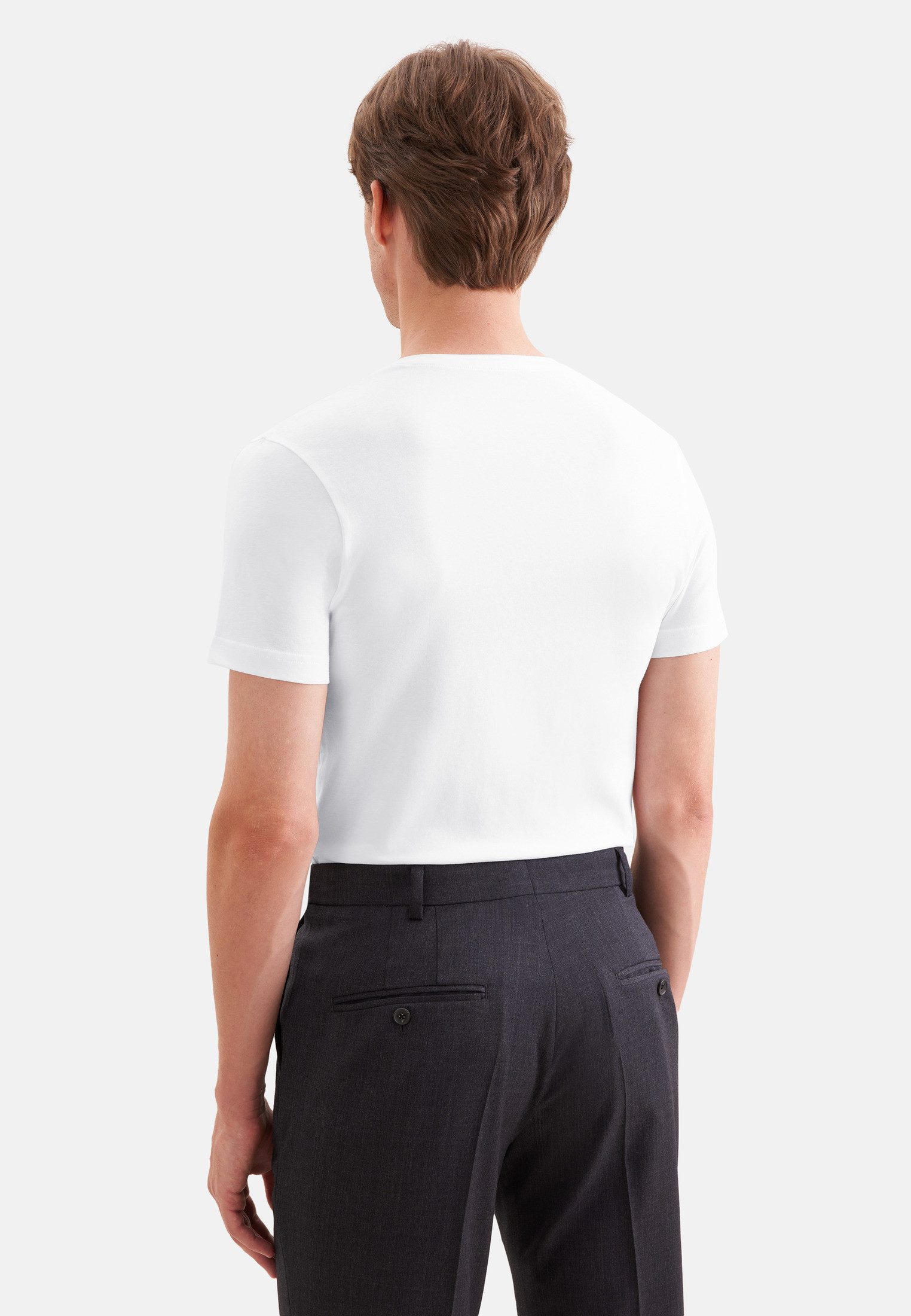seidensticker T-Shirt 1/2 V-Neck Uni