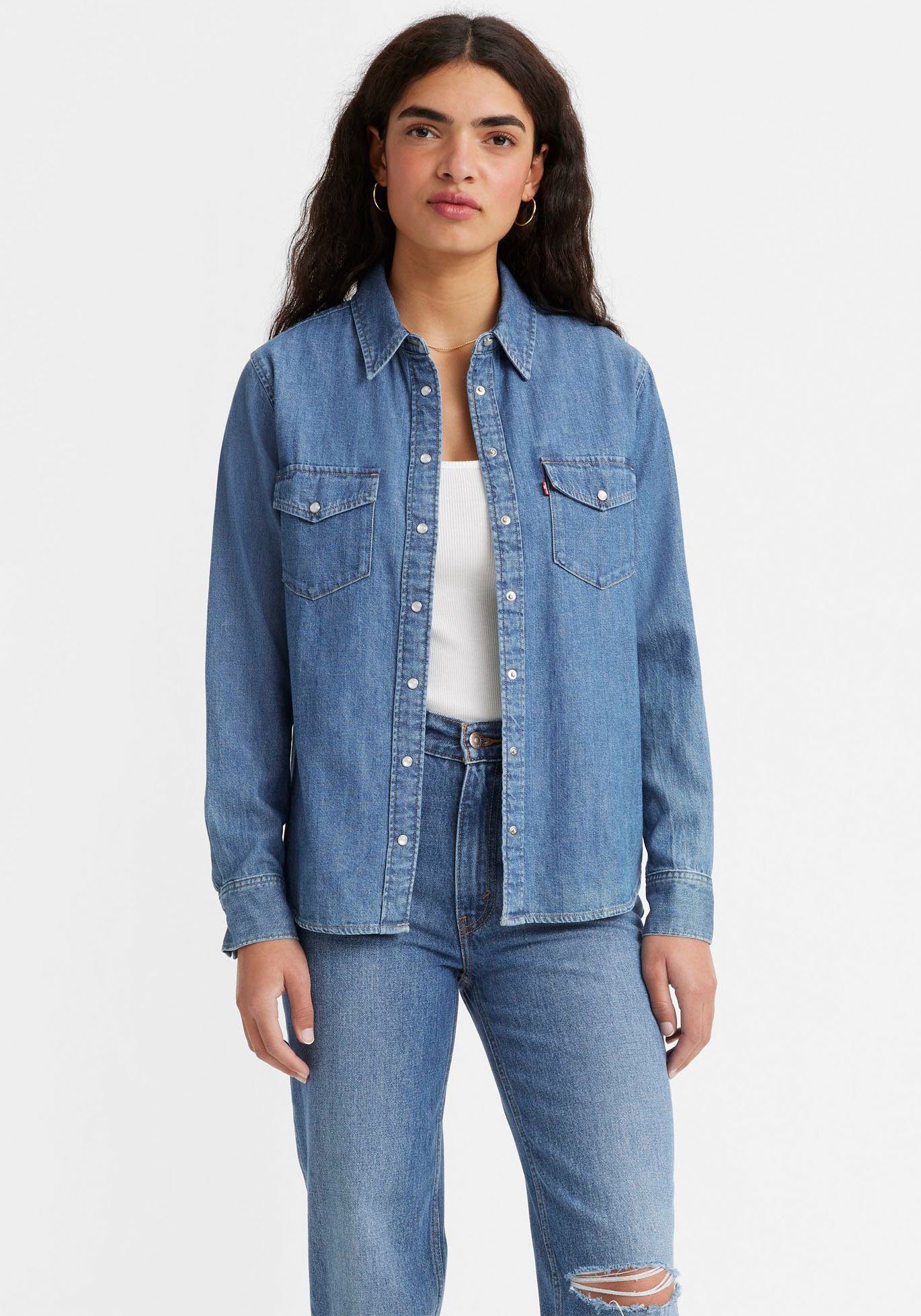 Levi's® Jeansbluse ESSENTIAL WESTERN mit Brusttaschen mit Druckknöpfen