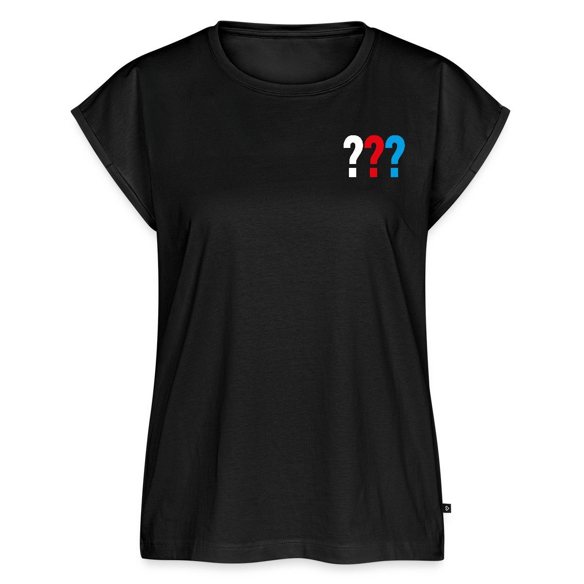 T-Shirt Die Drei Fragezeichen Kleines Logo Frauen Casual T-Shirt