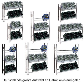 SCHULTE Lagertechnik Regal Getränkekistenregal für 4 Kästen + 1 Fachboden, 100x81x34 cm HxBxT