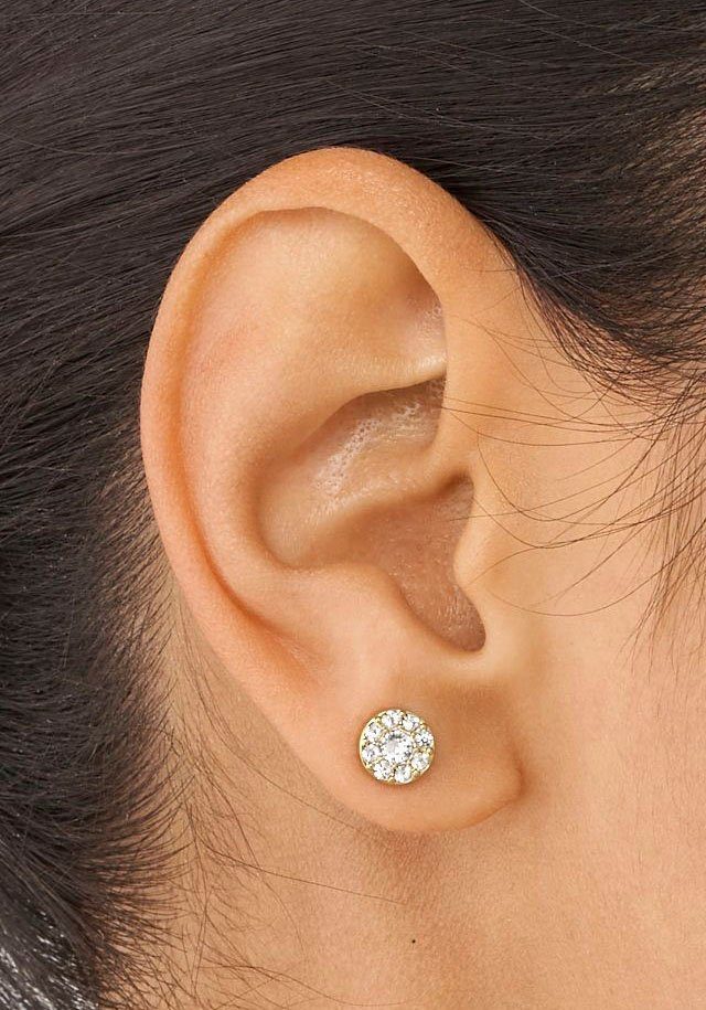 Fossil Paar Ohrstecker Schmuck Geschenk Edelstahl Ohrringe JEWELRY, mit Zirkonia (synth)