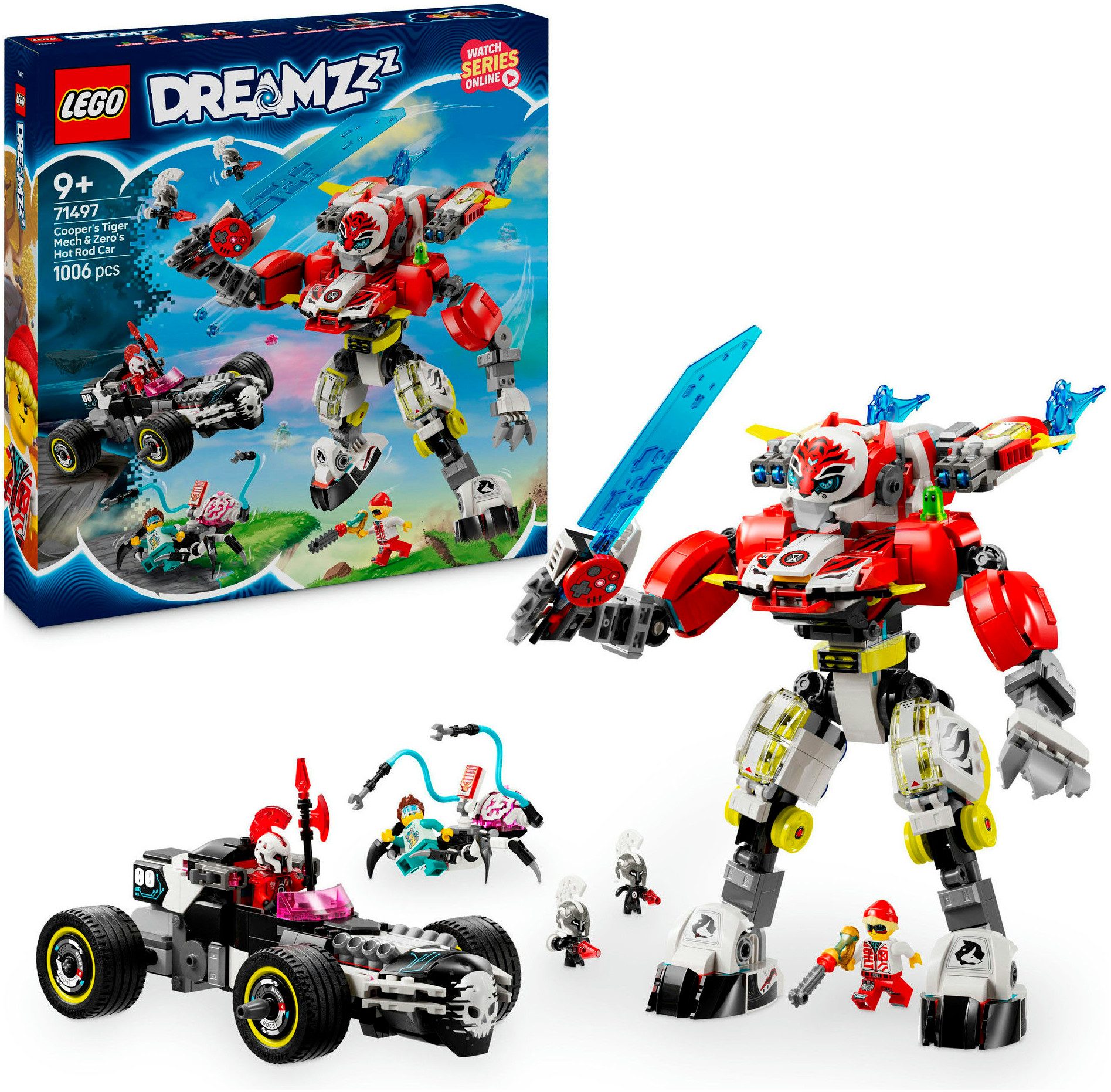 LEGO® Coopers Tiger-Mech und Zero's Hot Rod Auto (71497), LEGO DREAMZzz Kon günstig online kaufen