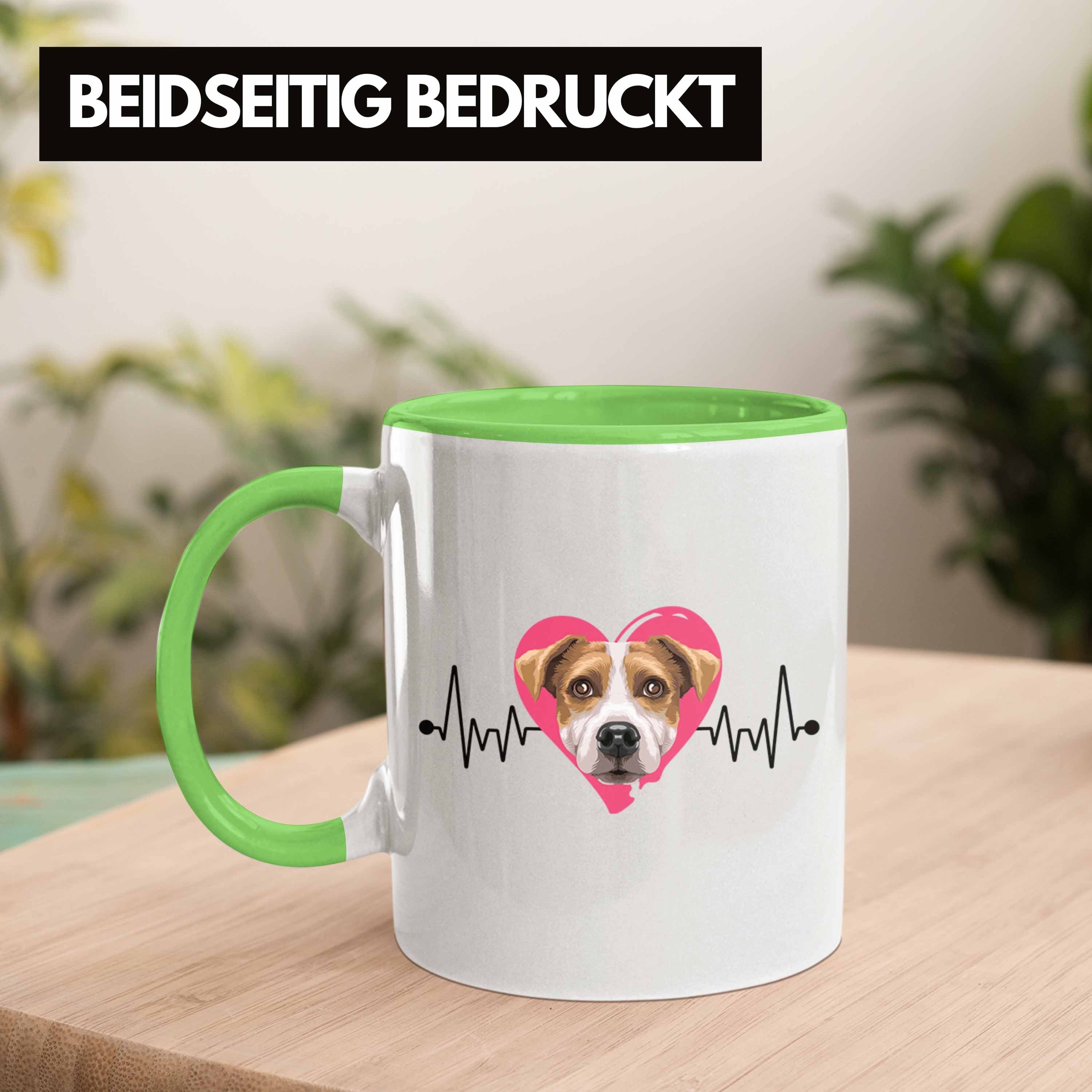 Spruch Geschenkidee Tasse Trendation Grün Lustiger Besitzer Russel Jack Geschenk Herzs Tasse