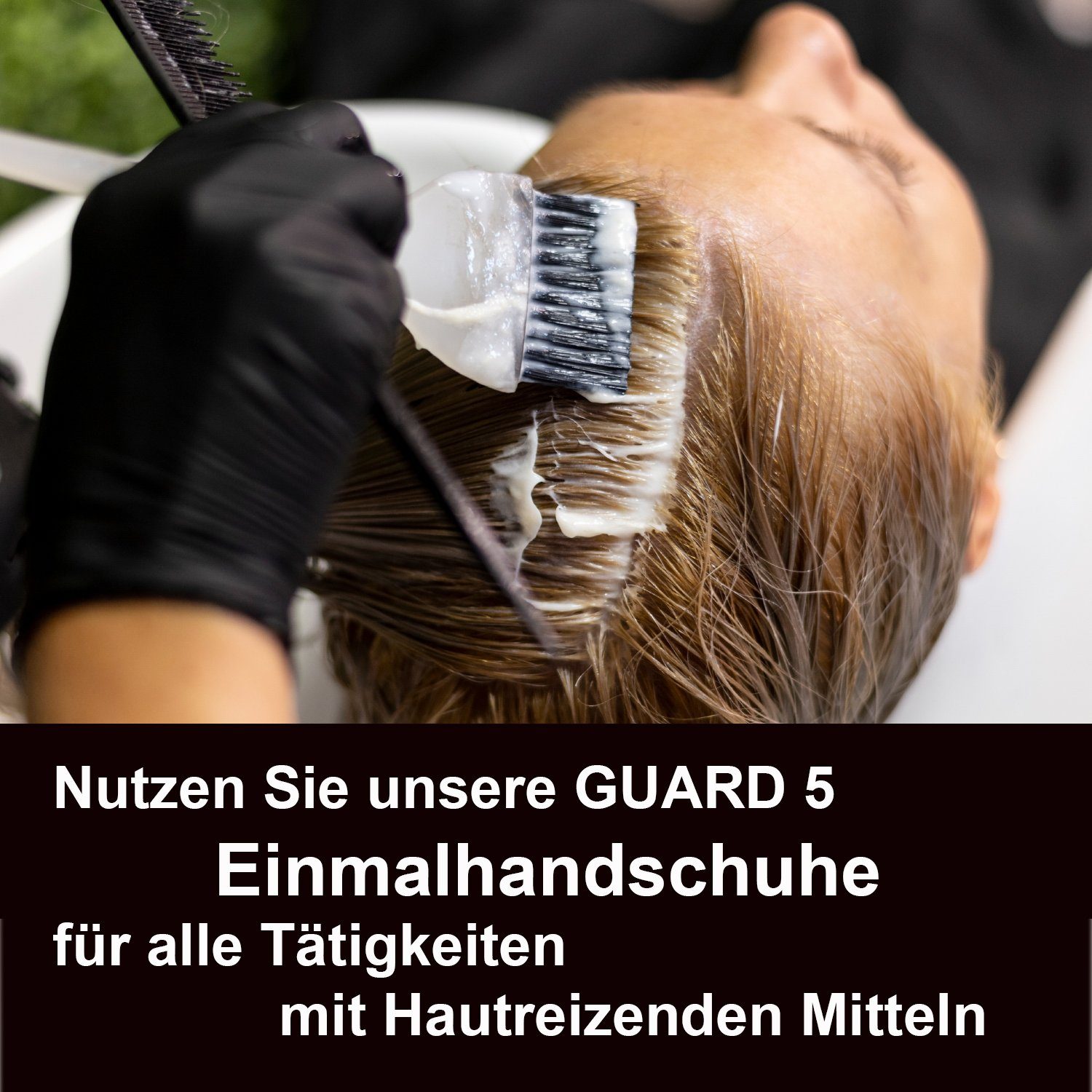 GUARD 5 Einweghandschuhe 100er - Box schwarze Hygiene- Koch- und Küchenhandschuhe (Art.118320) Lebensmittelecht, Puder- und Latexfrei