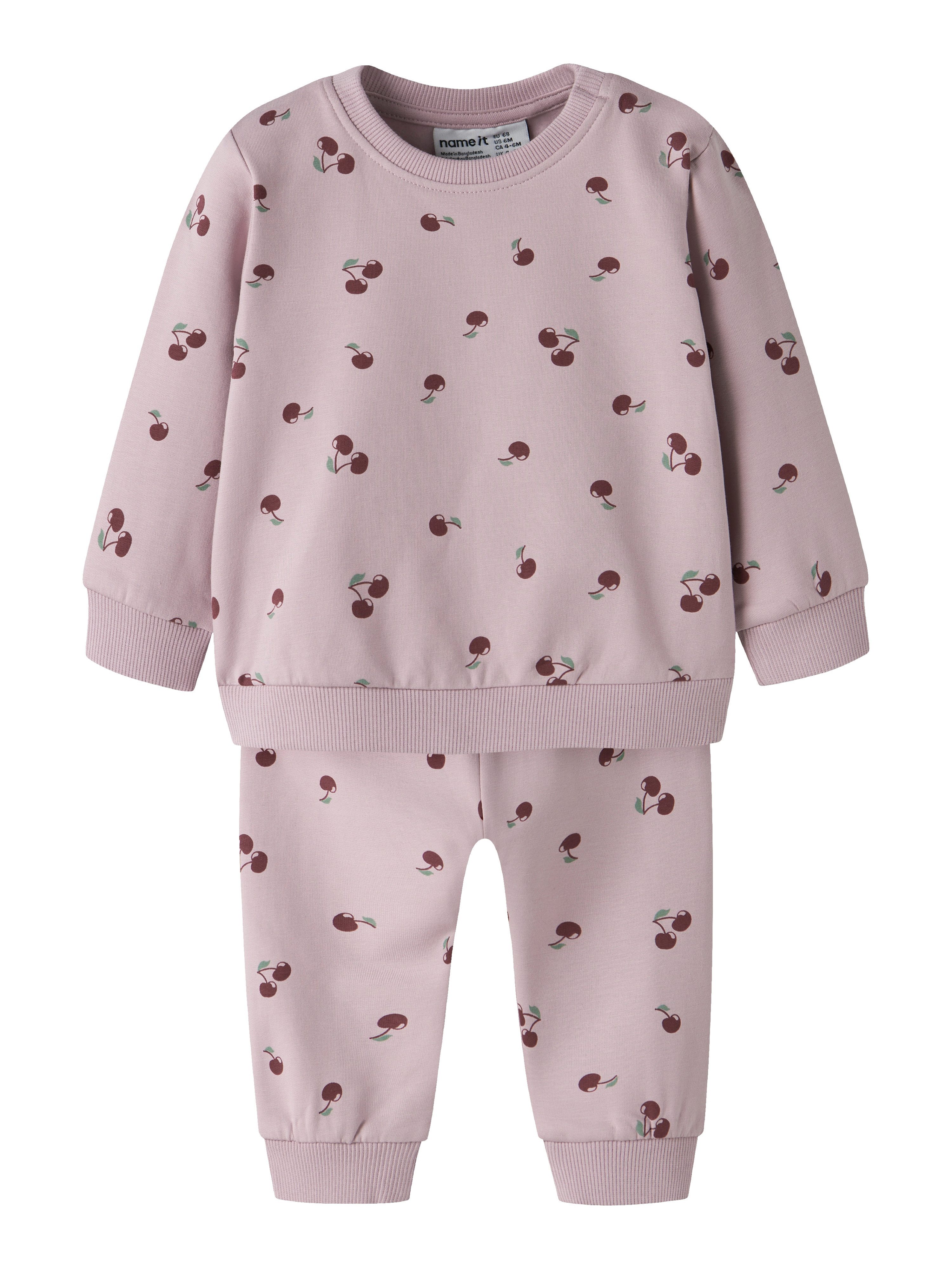 Name It Sweatshirt NBFVIMONE LS SWEAT BOX BRU SET (Set) mit passender Sweathose