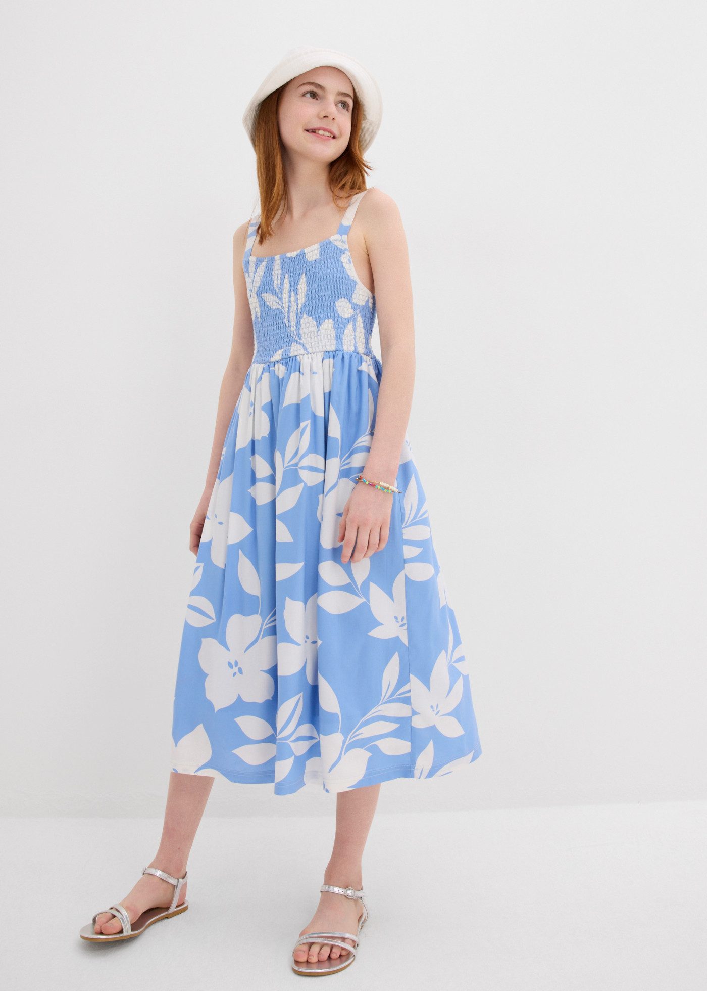 bonprix Midikleid knieumspielende Länge, mit süßem Print, aus weichem Viskose-Stoff – Bild 4 von 5