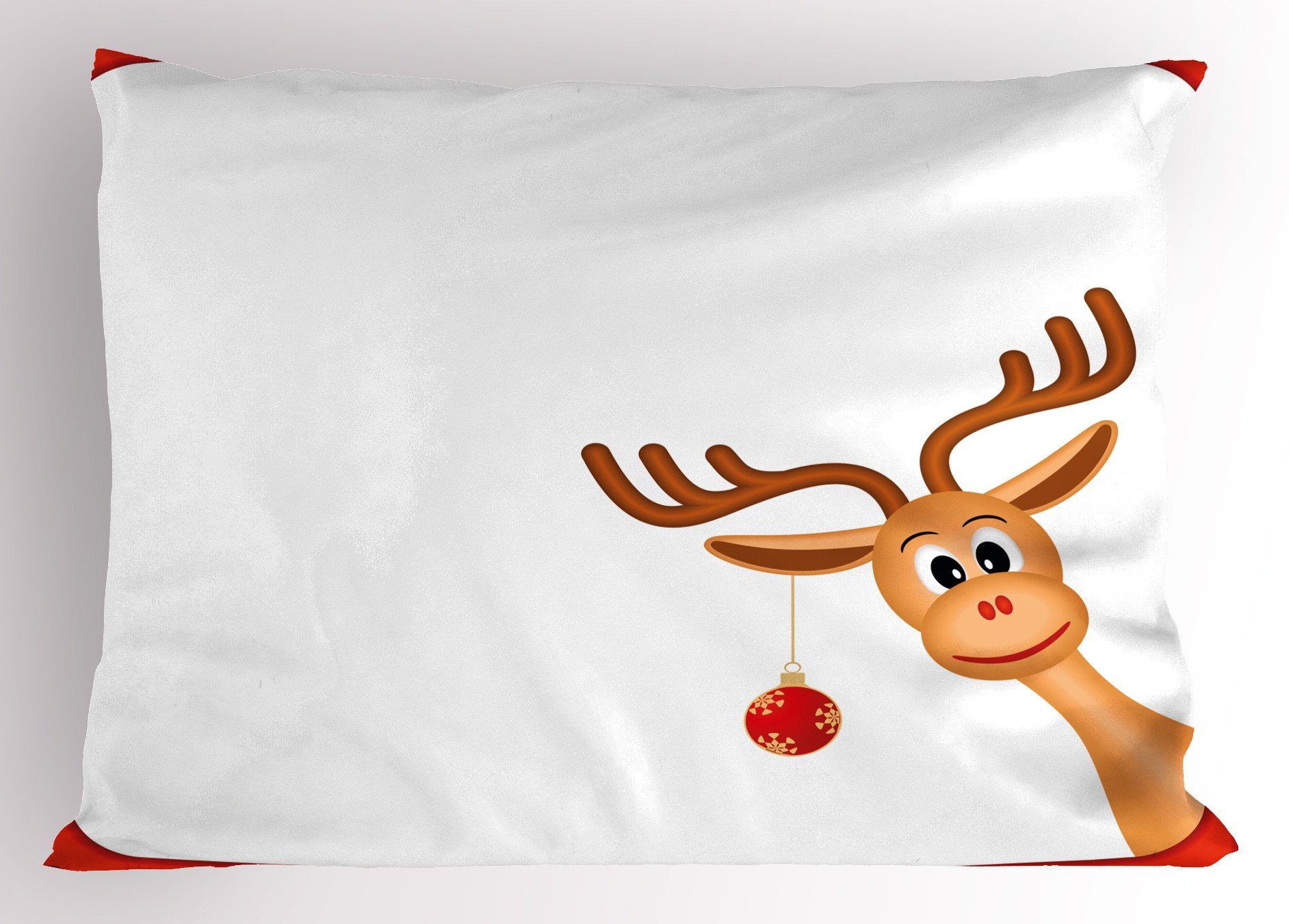Kissenbezug, Stück), Abakuhaus Weihnachten Theme Weihnachten Size Gedruckter (1 King Dekorativer Standard Kissenbezüge Reindeer
