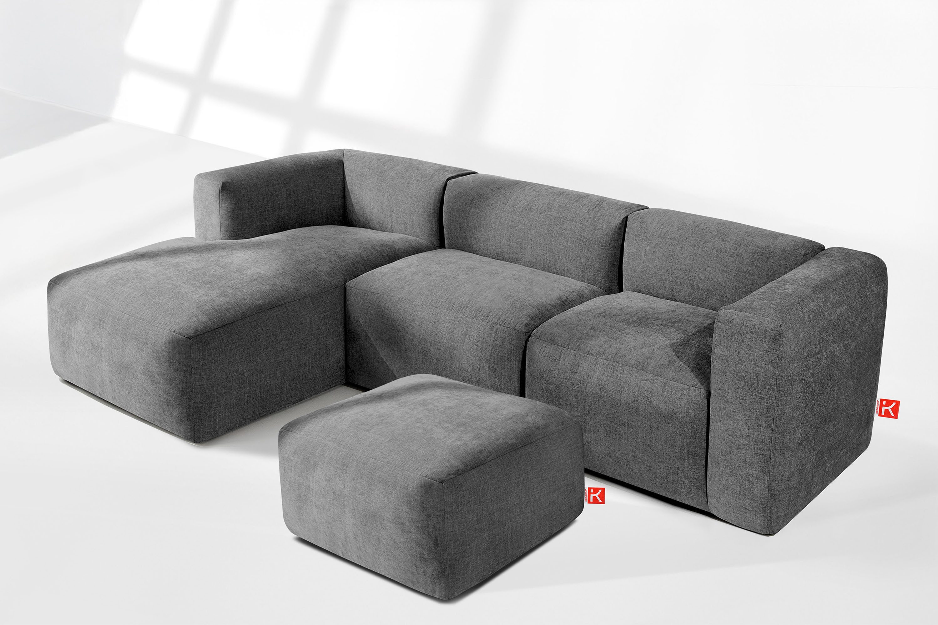 KONSIMO® Sitzhocker BUFFO Pouf, Polsterhocker, hergestellt günstig online kaufen