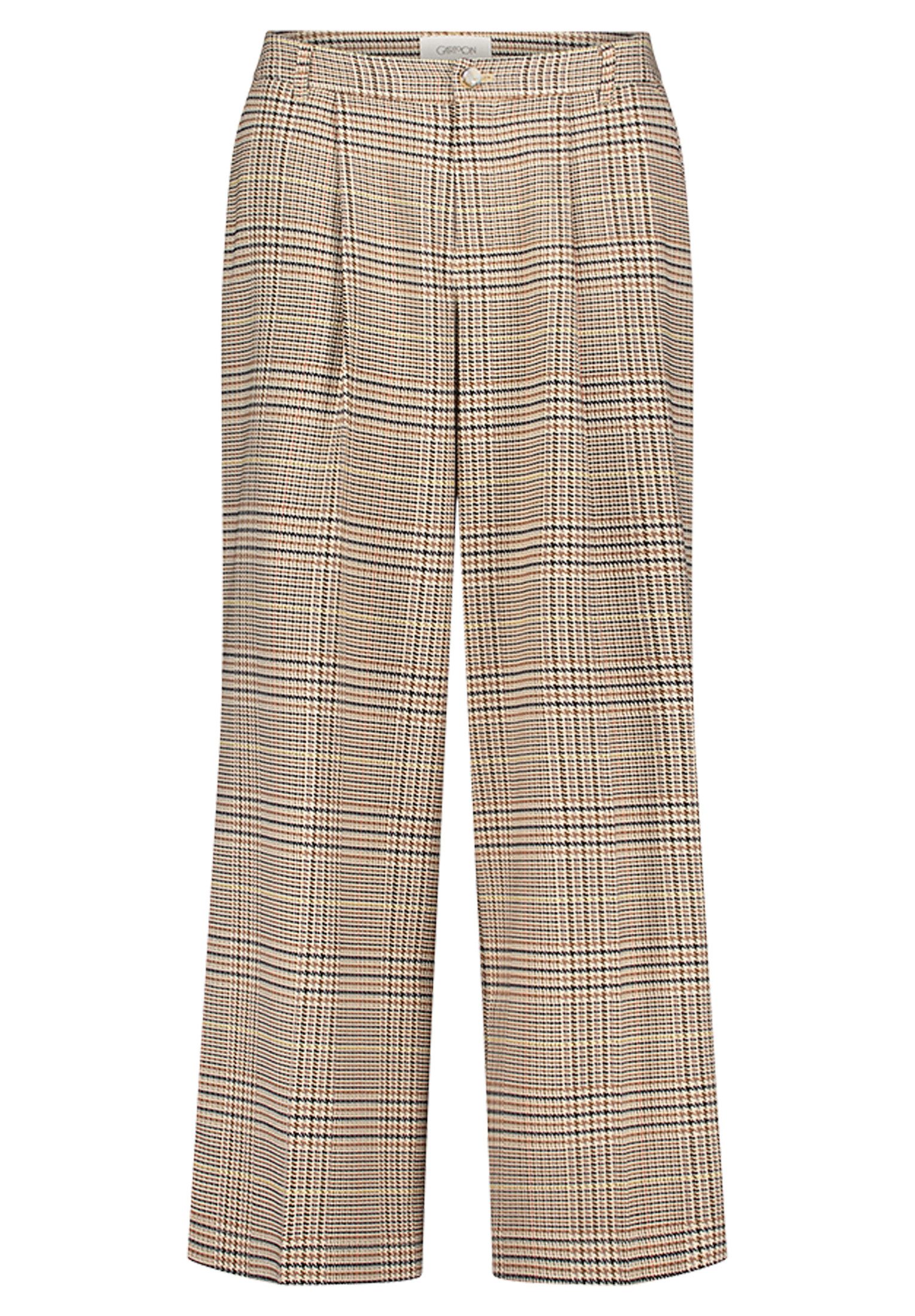 Cartoon Bundfaltenhose Damen Karo-Hose mit Bundfalten günstig online kaufen