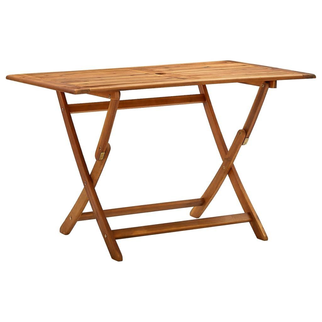 Gartentisch Massivholz Akazie- 120x70x74,5 cm, Klappbar, Stabil, Platzsparend