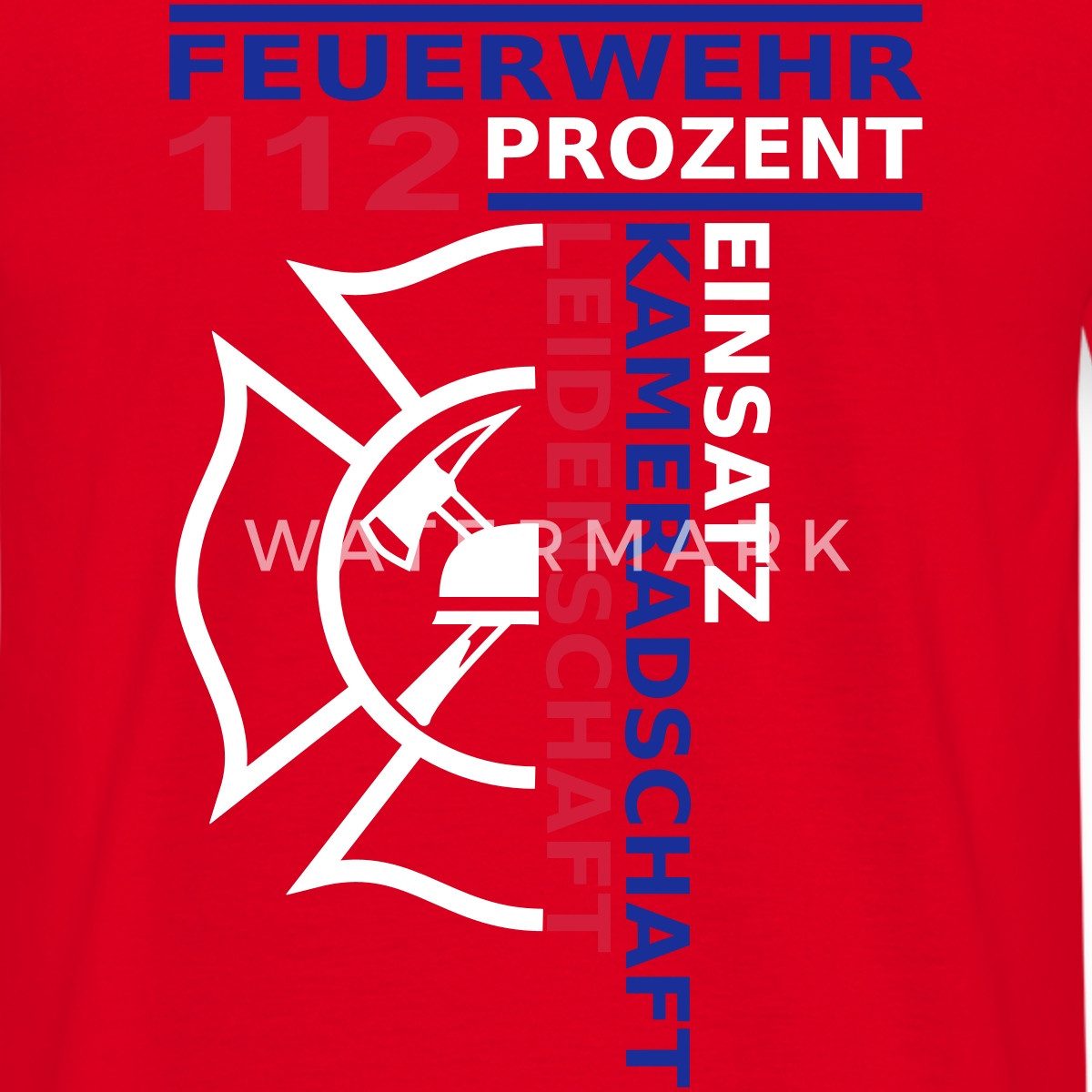 Spreadshirt T-Shirt Feuerwehr 112 Prozent Beruf Männer T-Shirt (1-tlg)