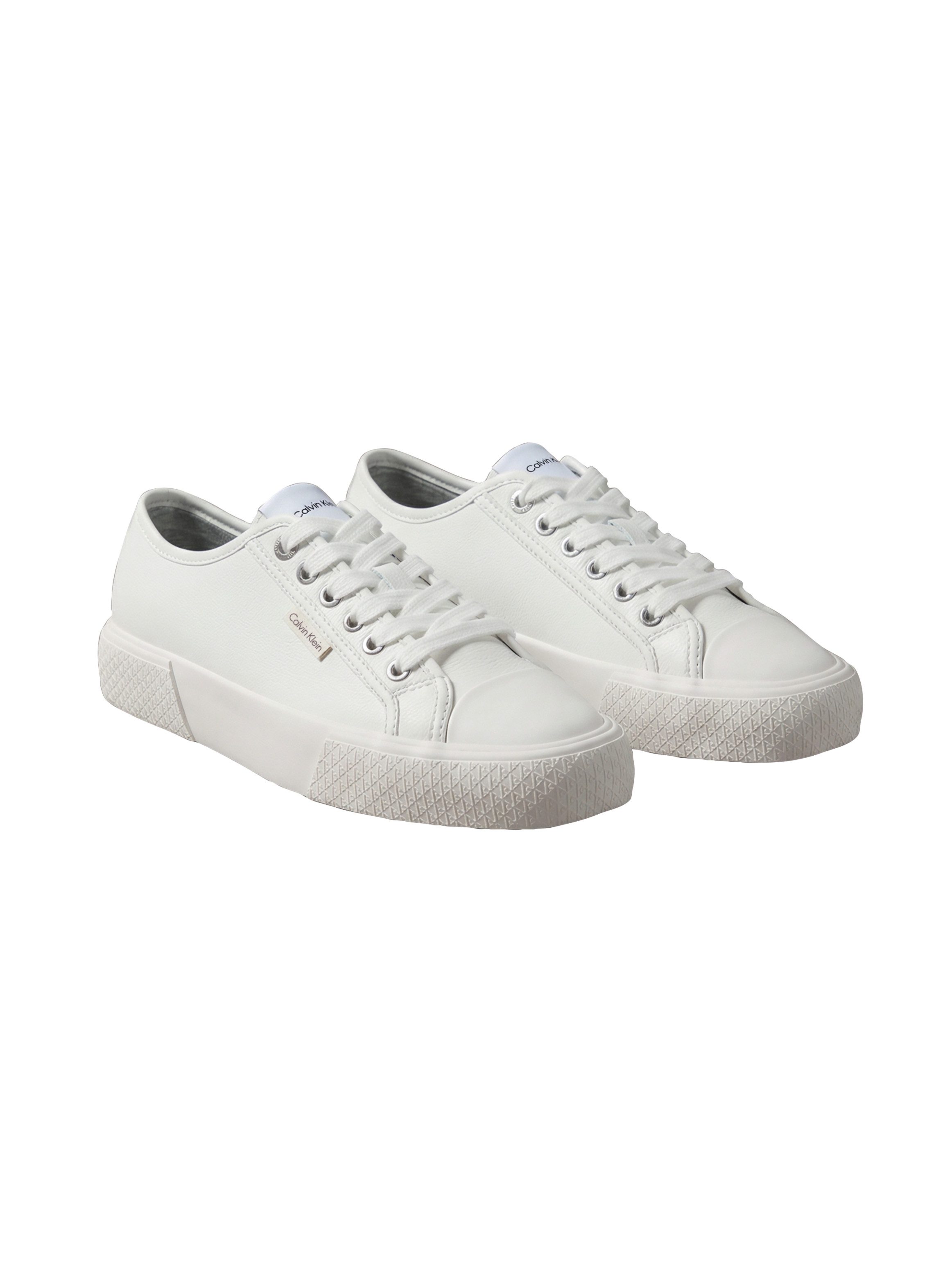 Calvin Klein VULC LACE UP LOW LTH Plateausneaker Schnürschuh, Halbschuh, Trendschuh mit Logoschriftzug