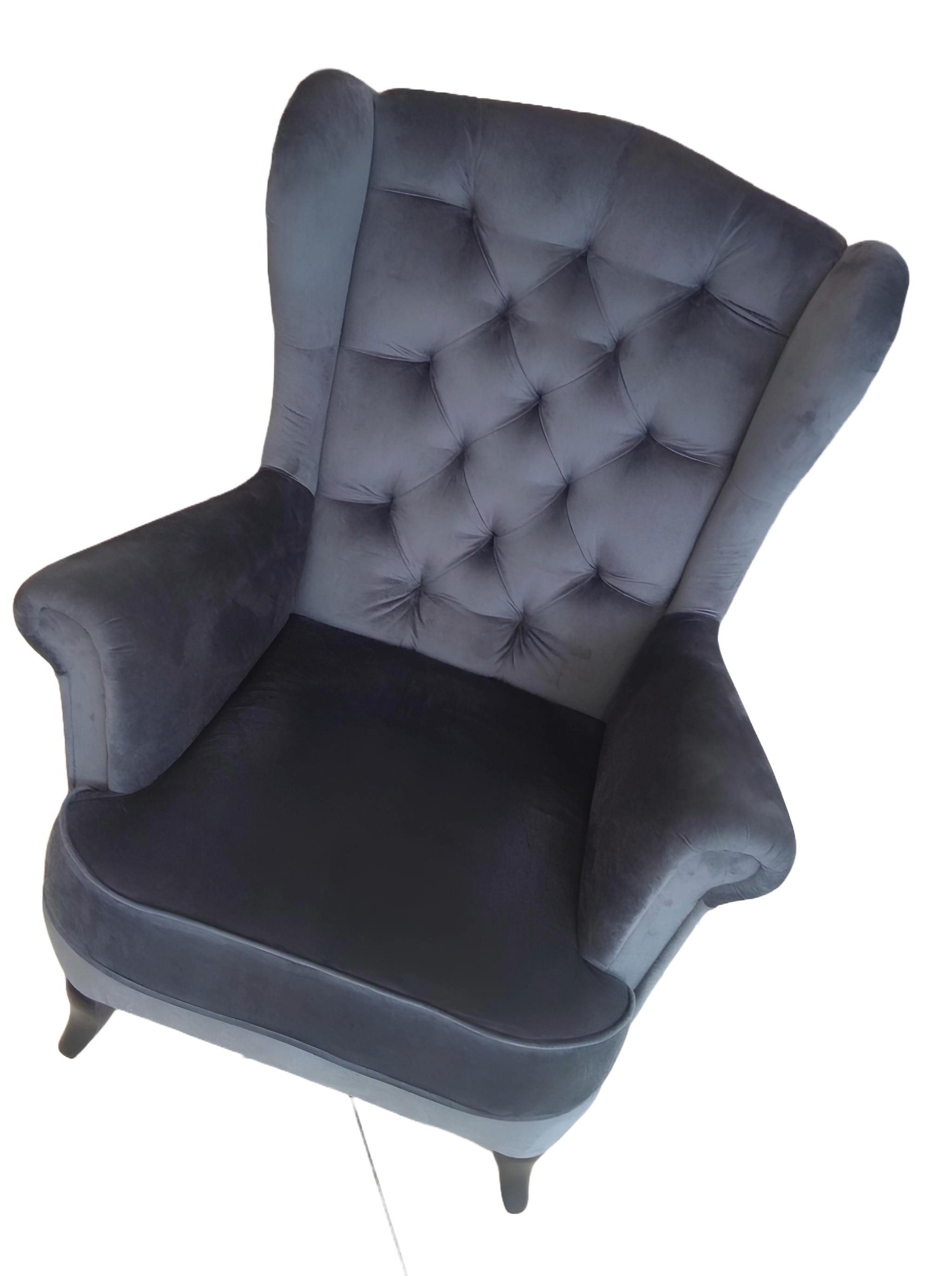 Ohrensessel Chesterfield Lehn Stühle Sessel Thron Stuhl Sitz für Wohnzimmer
