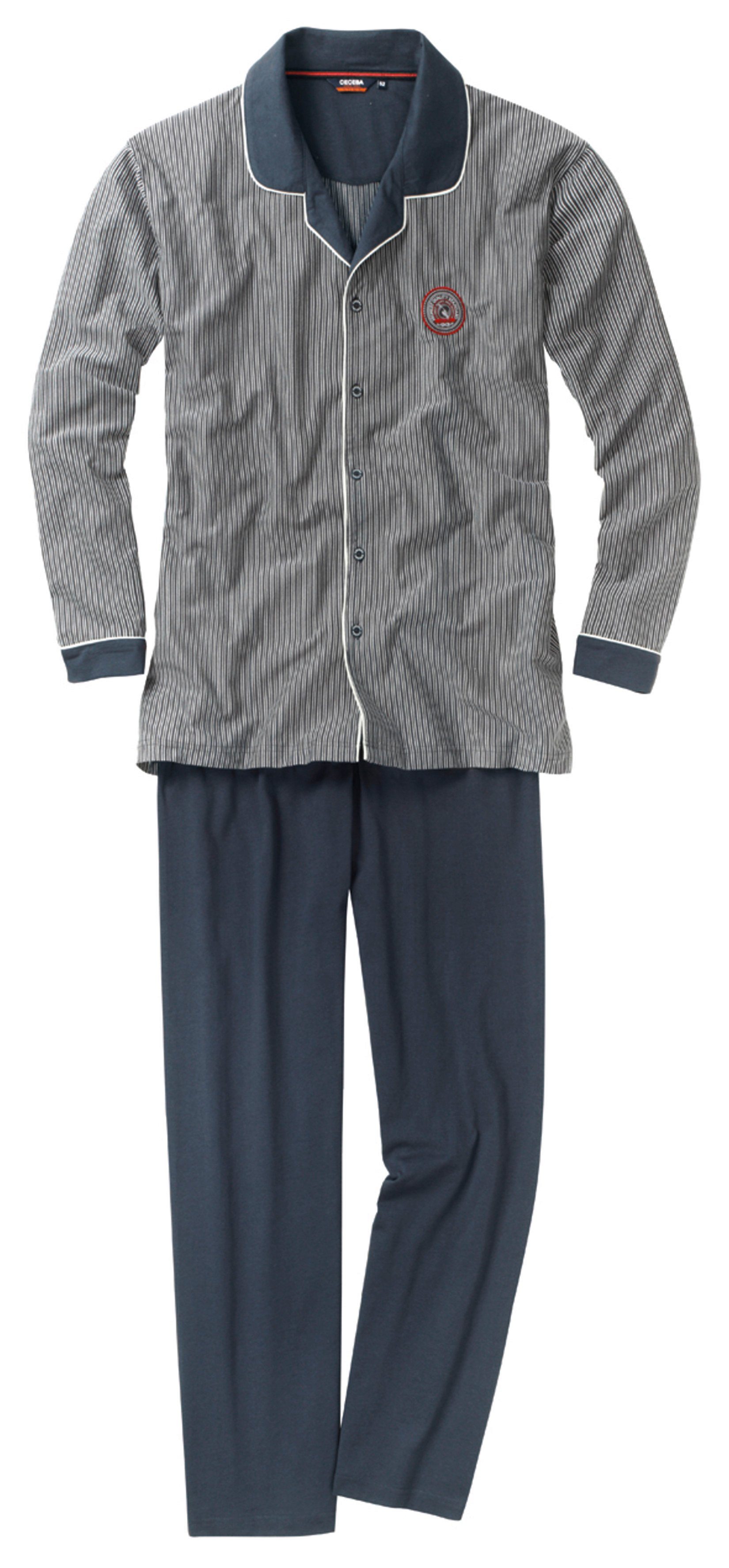 CECEBA Pyjama Herren Schlafanzug geknöpft (2 tlg) auch in großen Größen