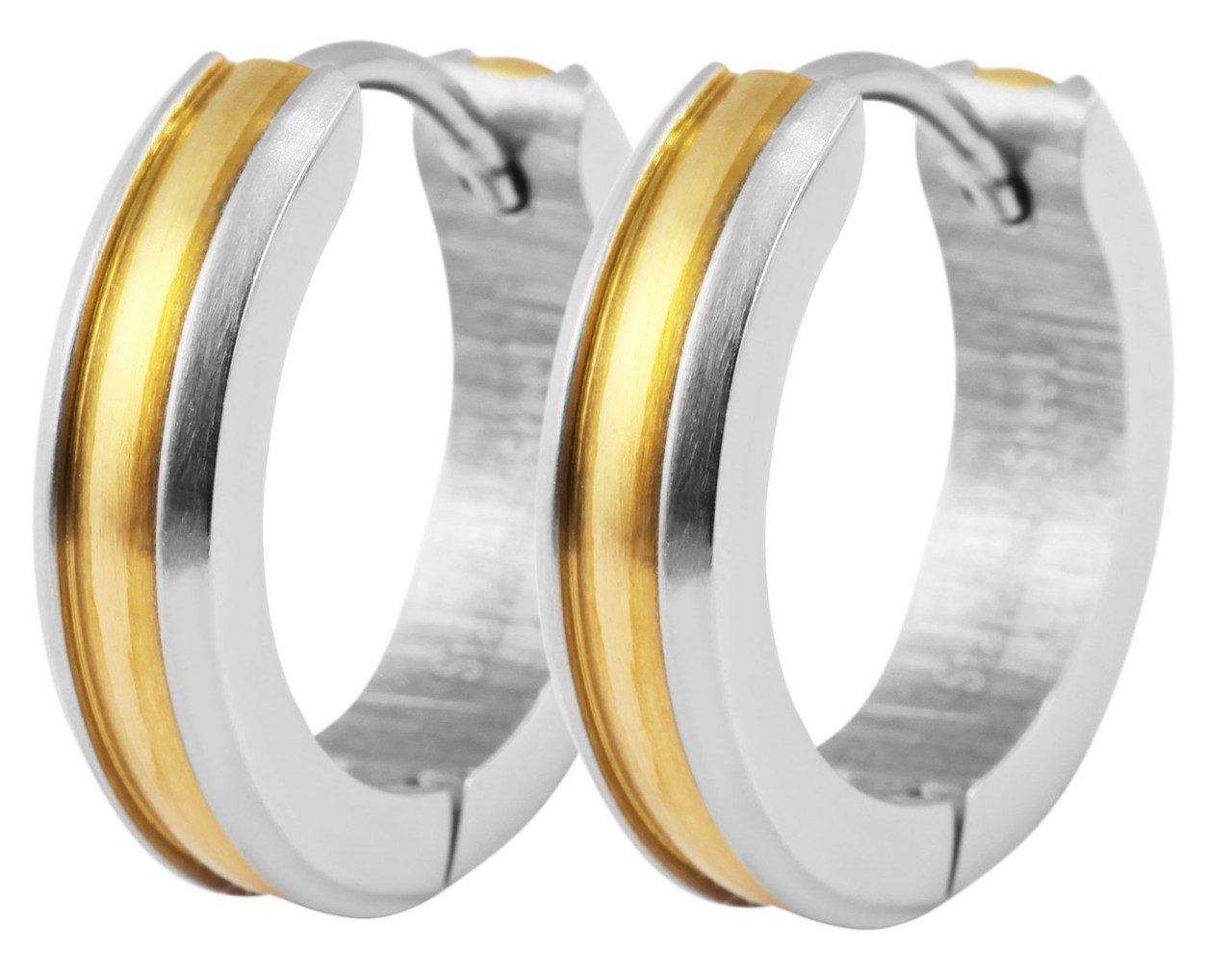 Adelia´s Paar Creolen Neuheit 2025 - Damen Creolen aus mattem Edelstahl Ø 1 günstig online kaufen