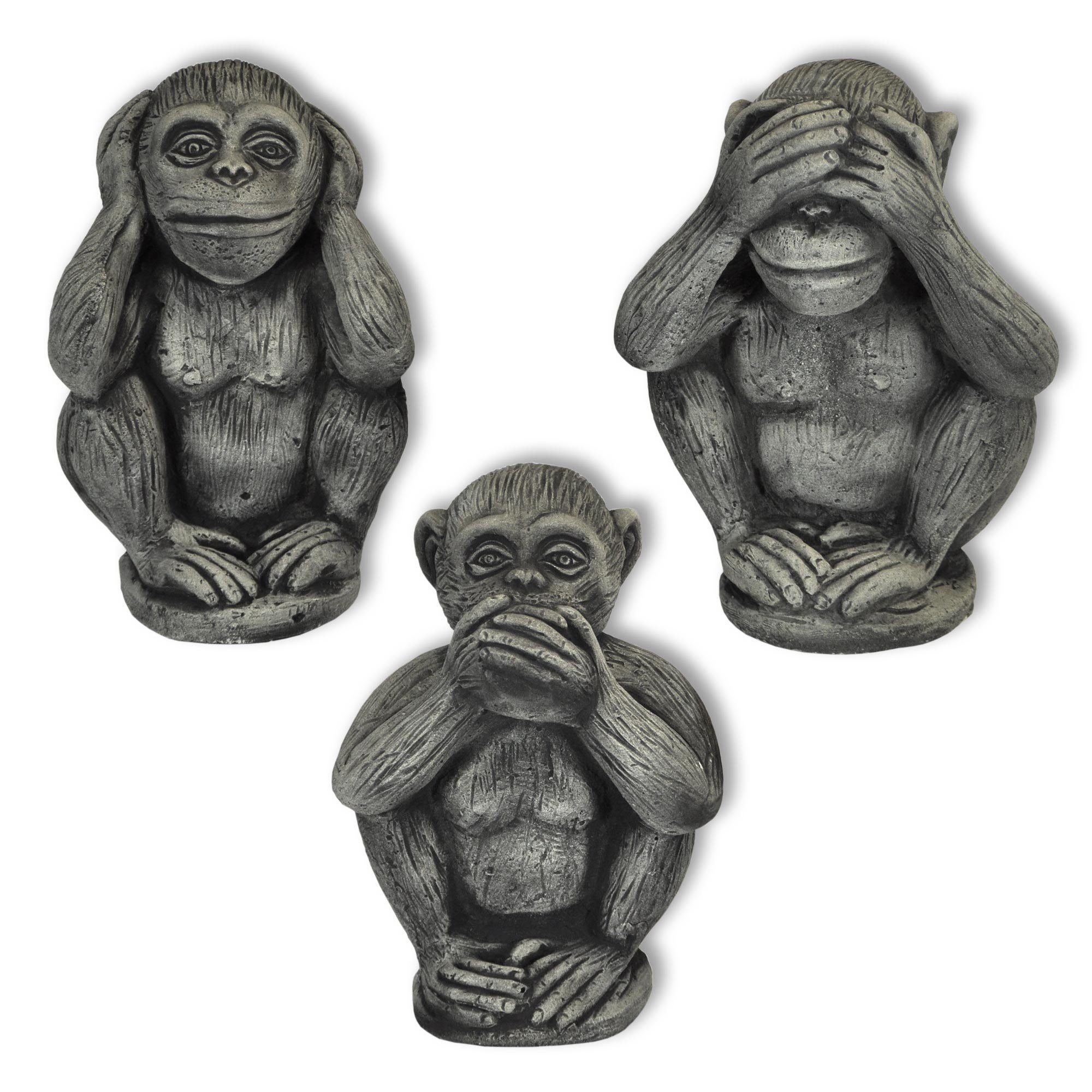 Wilai Gartenfigur Affen Set massiv Nichts sehen hören Sagen günstig online kaufen
