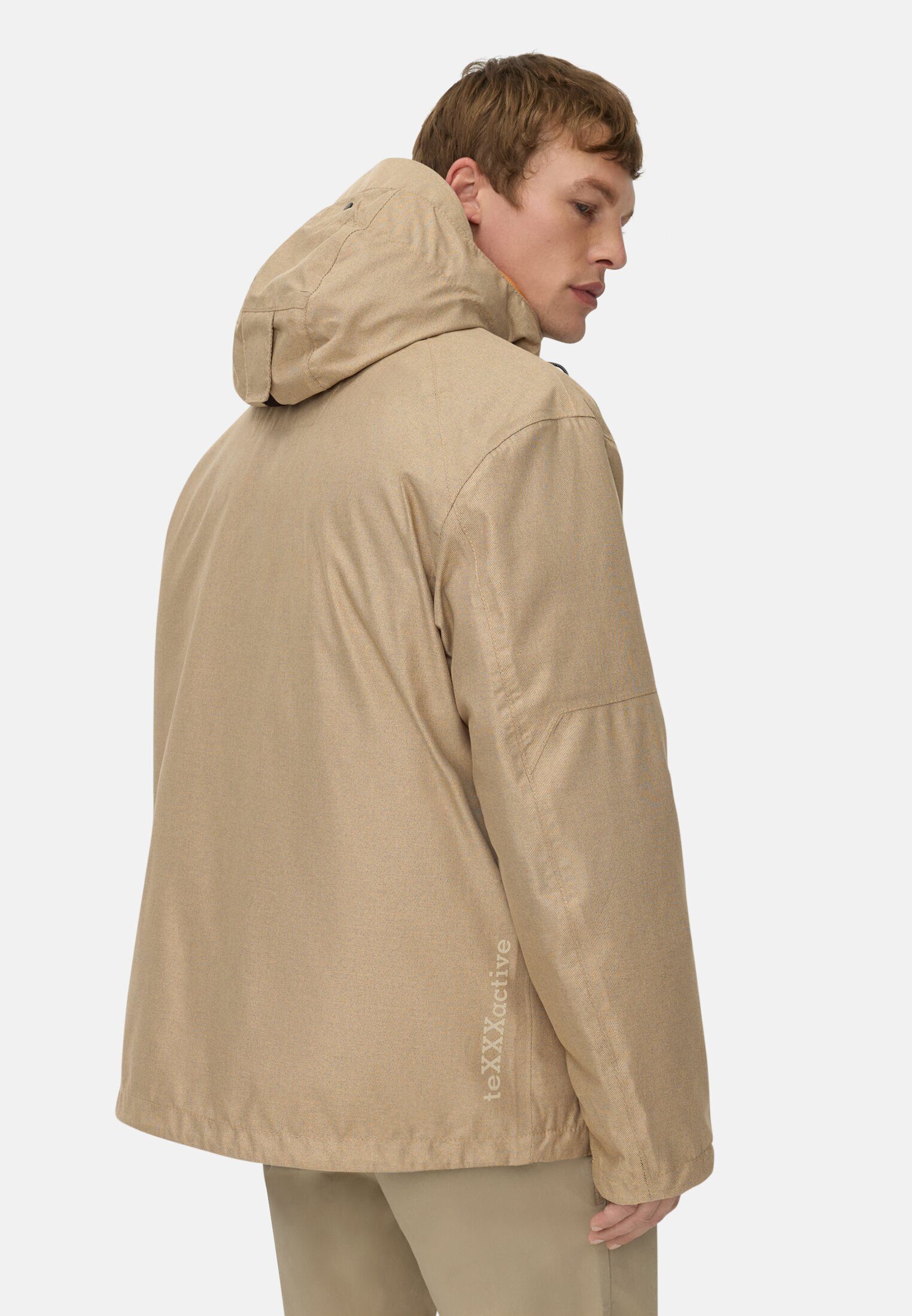 camel active Funktionsjacke teXXXactive® Jacke mit 2-in-1-Funktion Langarm Markenlabel