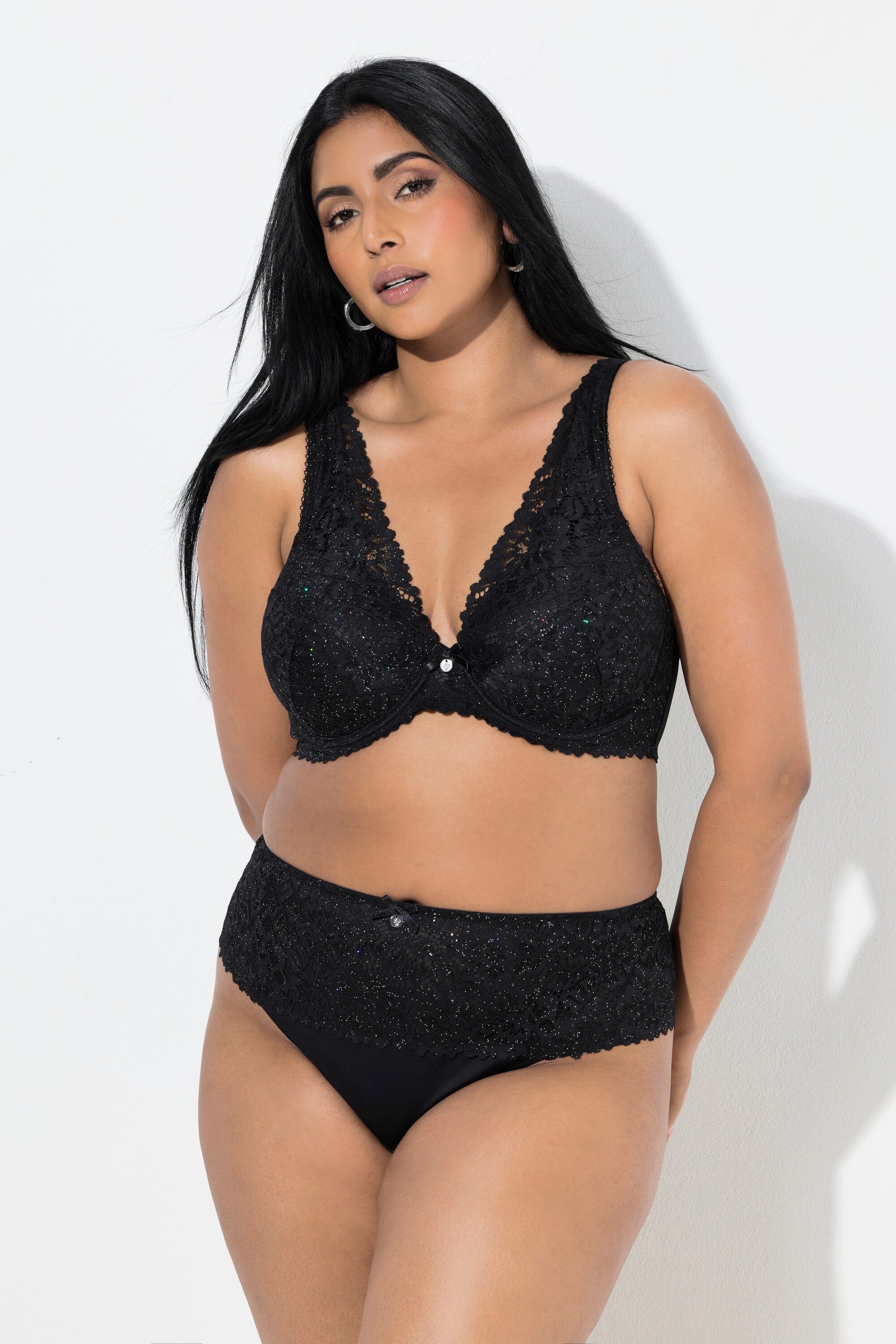 Slip TRUYOU String-Panty glitzernde Spitze Mikrofaser