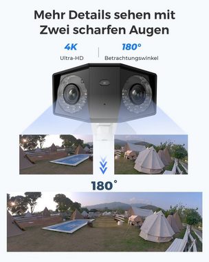 Reolink 4K Dual-Lens 180° Sichtwinkel Überwachungskamera (Außenbereich, Farb-Nachtsicht, Wasserdicht, Person/Fahrzeug/Tier-Erkennung)