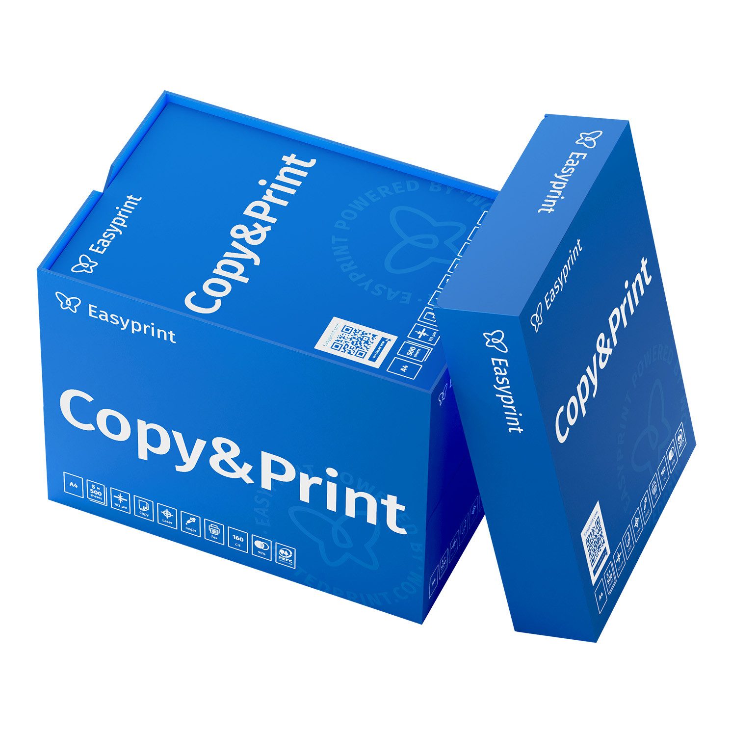 Easyprint Drucker- und Kopierpapier Kopierpapier 2500 Blatt A4 Premium Hochweiß CIE 160 Testsieger PEFC, PEFC-Zertifikat (GFA-PEFC-COC-500582)