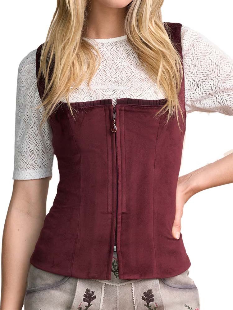 Krüger Madl Dirndltop Trachtenmieder Dilia bordeaux