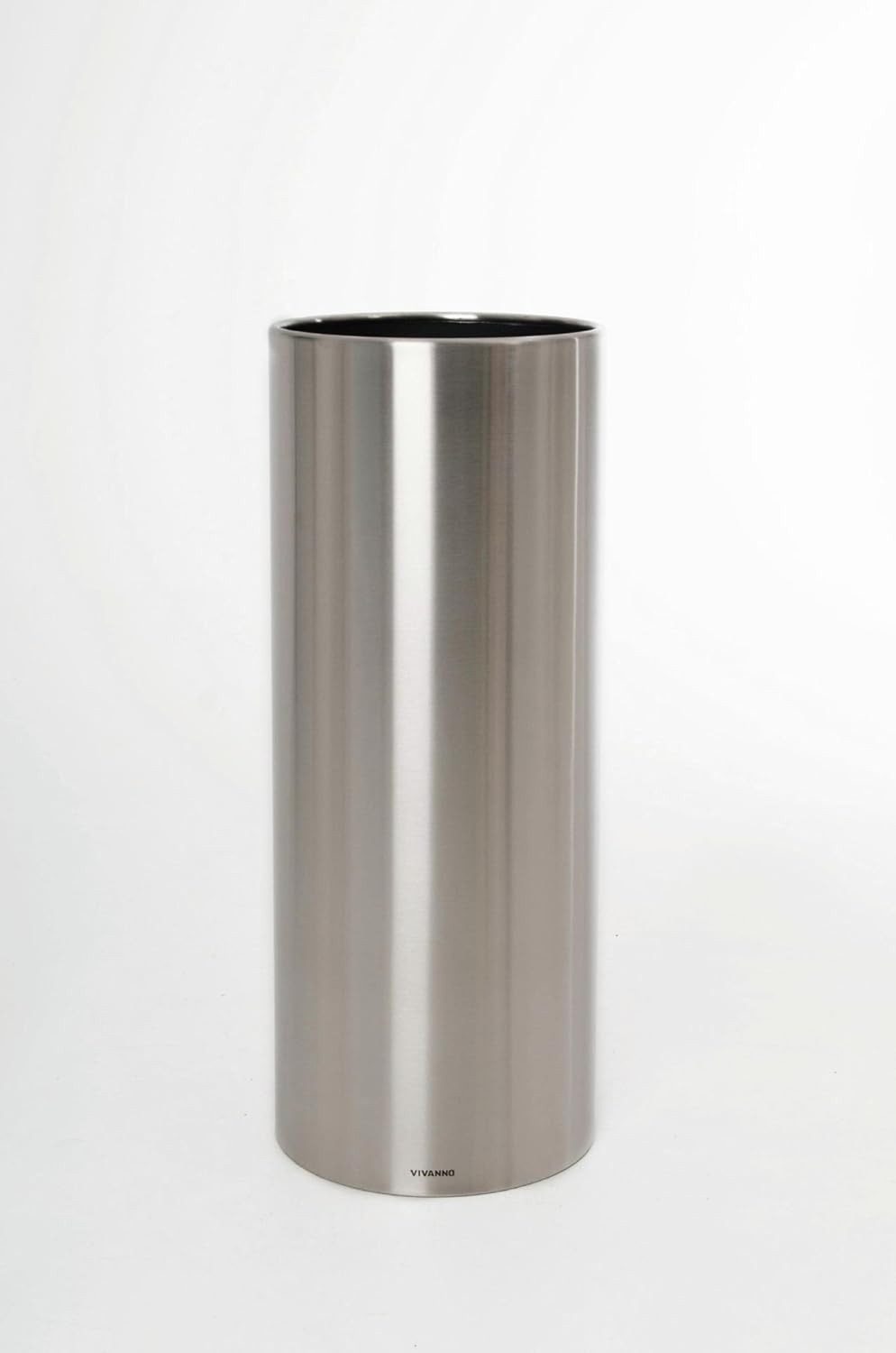 VIVANNO Pflanzkübel Edelstahl ESTRA Rund - Silber Gebürstet (1 St), 40x40x100 cm