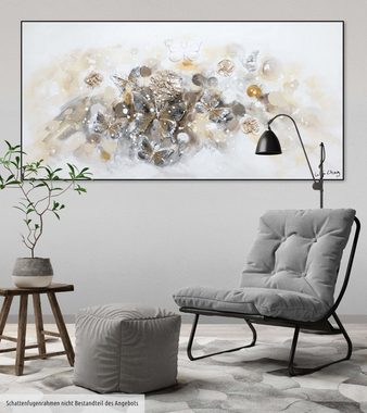 KUNSTLOFT Gemälde Vorzeichen des Frohmuts 140x70 cm, Leinwandbild 100% HANDGEMALT Wandbild Wohnzimmer