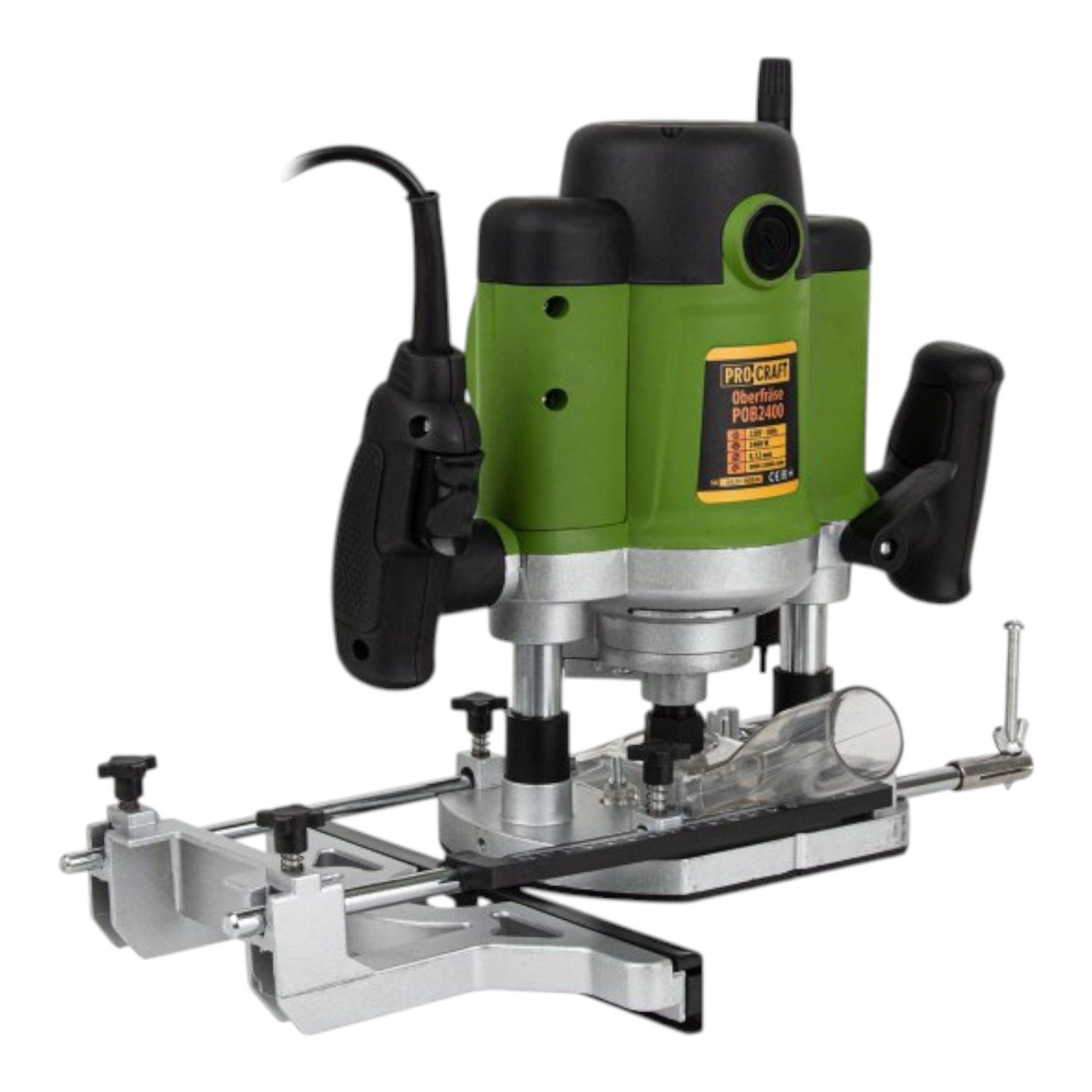 PRO CRAFT Oberfräse Procraft POB2400 Oberfräse 2000 Watt 8 - 12 mm + Zubehör