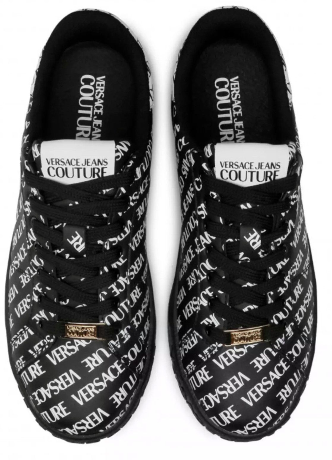 Versace Multi Logo Low-Top Sport Schuhe Sneaker Herausnehmbare sohle, gepolsterter Rand für erhöhten Tragekomfort