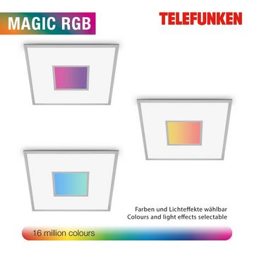 Telefunken LED Panel 319804TF, LED fest verbaut, Farbwechsler, Kaltweiß, Neutralweiß, Tageslichtweiß, Warmweiß, Deckenleuchte Panel CCT Steuerung Magic RGB Beleuchtung Centerlight