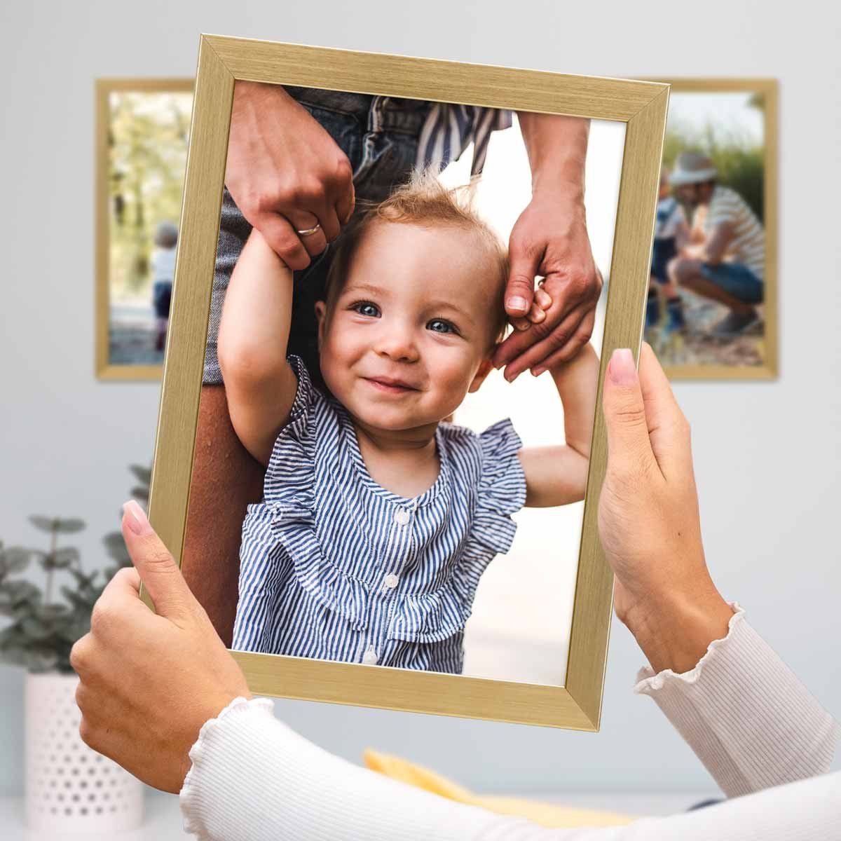 PHOTOLINI Bilderrahmen Poster-Einzelrahmen Modern Schmal günstig online kaufen