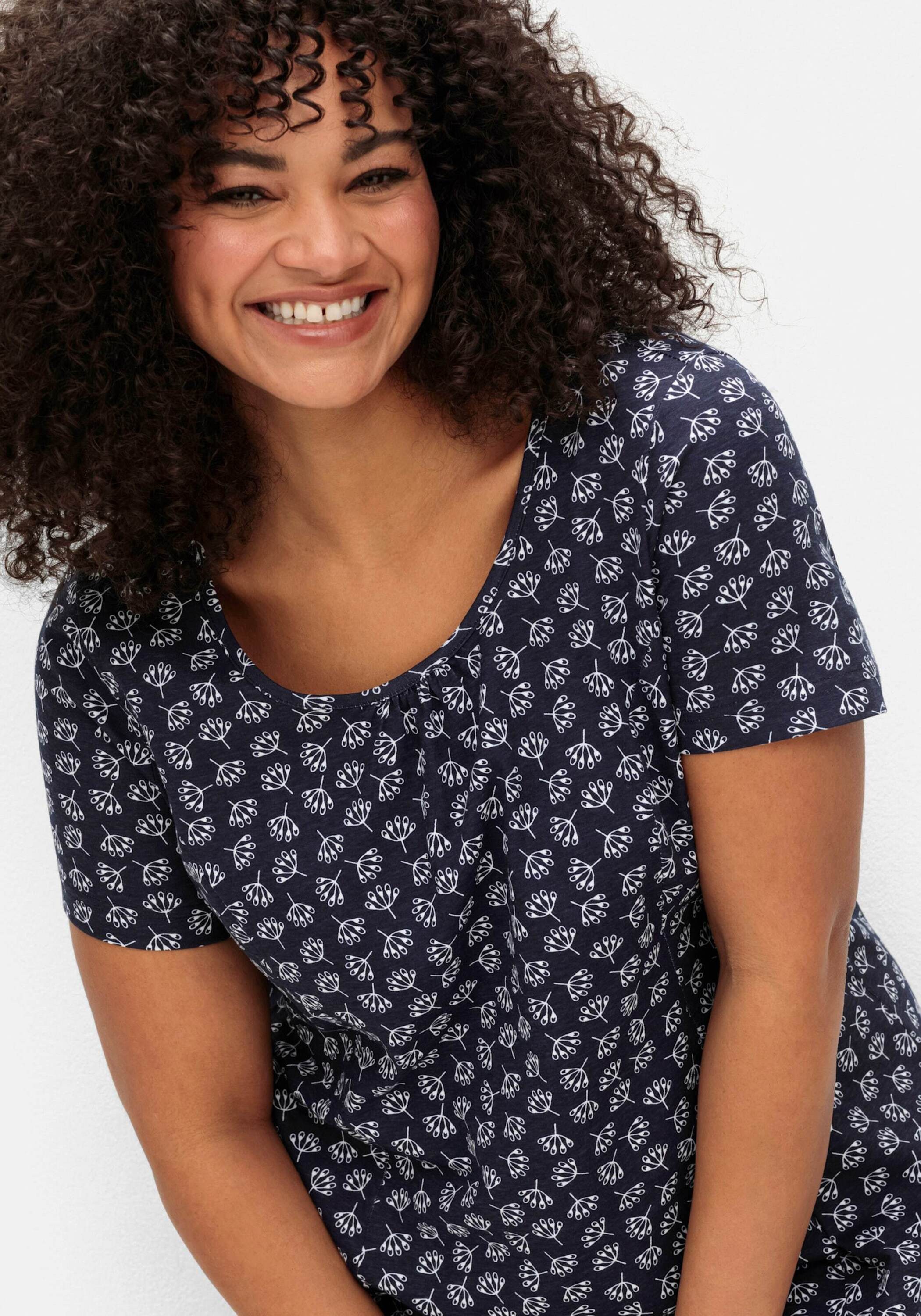 Sieh an! Jerseykleid Jersey-Kleid Kurzarm