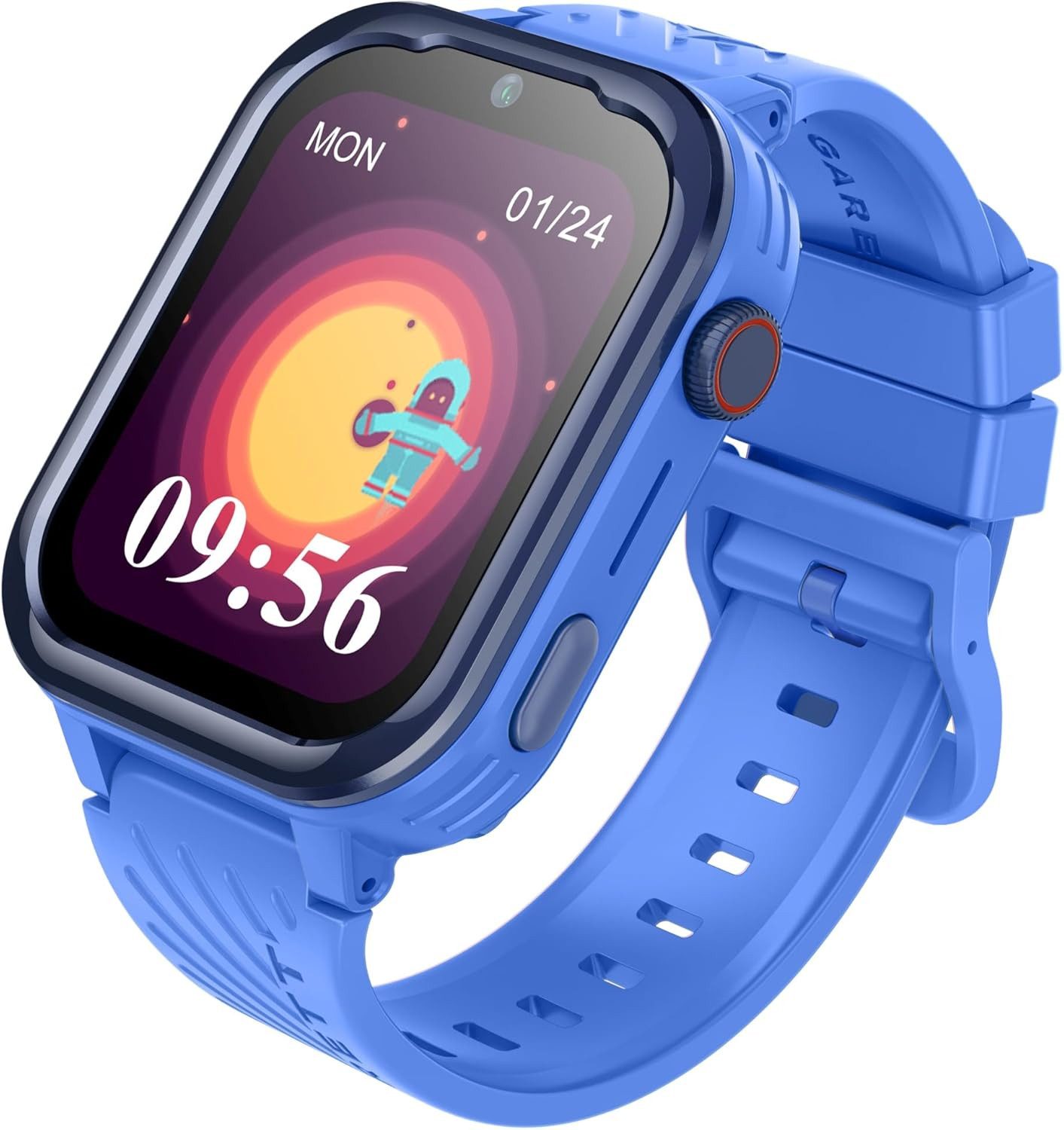 GARETT ESSA_4G_BLU Smartwatch (2,5 cm, sim-karte), Kinder Smartwatch mit GPS WhatsApp Videoanruf