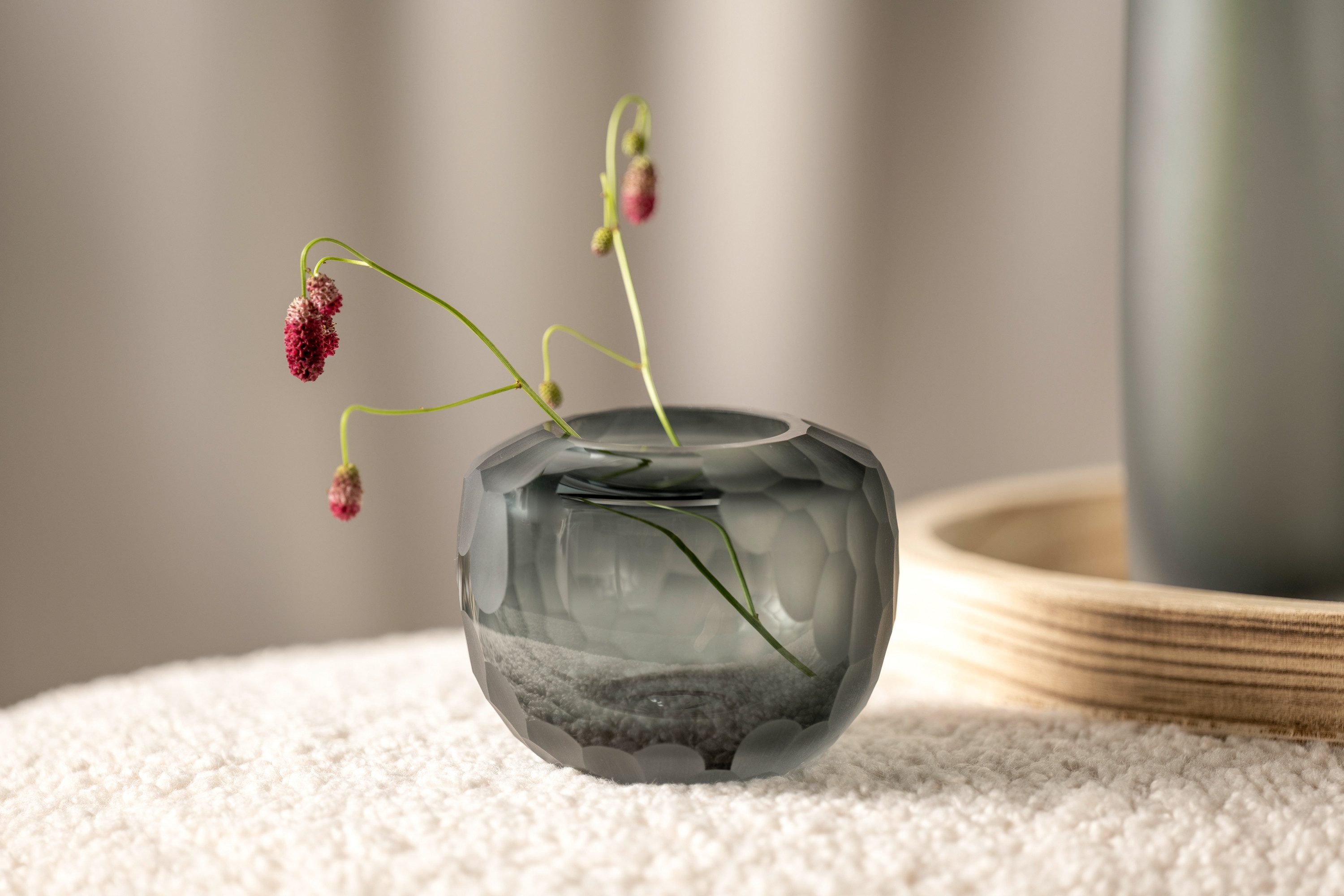 LEONARDO Tischvase Dekovase BELLAGIO (1 St), aus Glas, anthrazitfarben, han günstig online kaufen