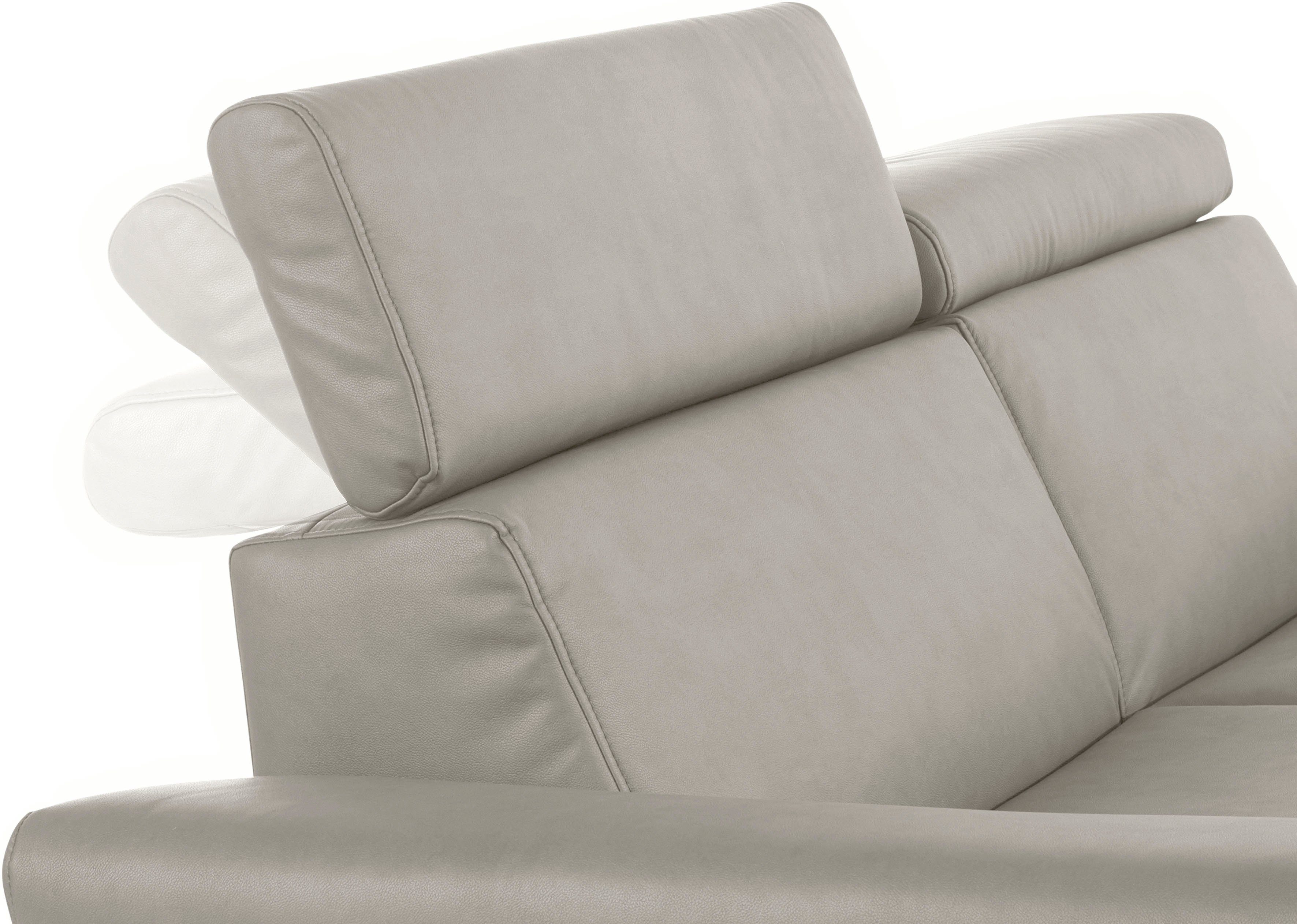 mit Lederoptik Luxus-Microfaser Luxus, 2,5-Sitzer of in Trapino Rückenverstellung, wahlweise Places Style