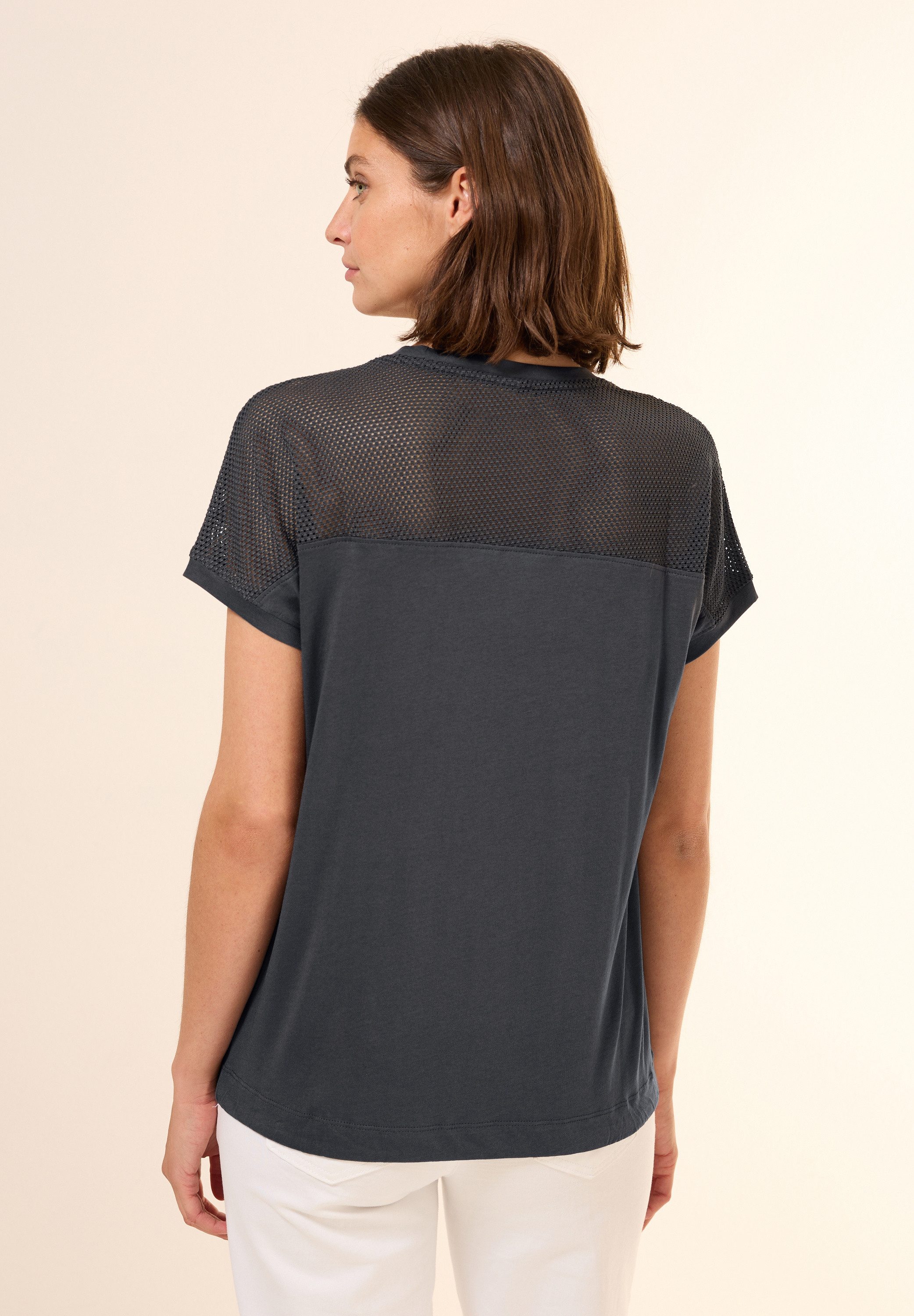 CECIL T-Shirt mit Meshdetail günstig online kaufen