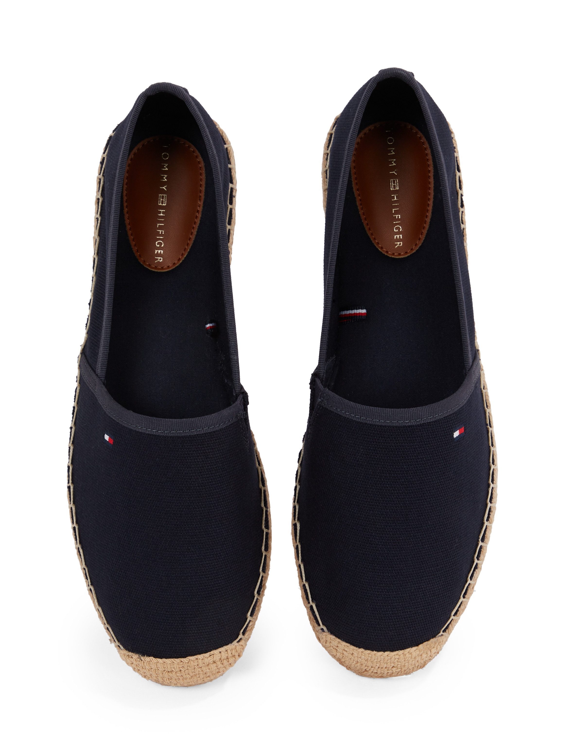Tommy Hilfiger FLAG CANVAS ESPADRILLE Espadrille,Slipper, Flats, Bequemschuh, Jutebezug und Ziernähten, schmale Form