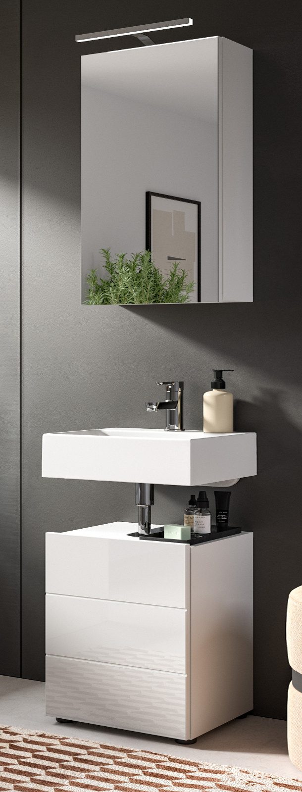 Inn.Furn Badmöbel-Set Larik, (in weiß Hochglanz, günstig online kaufen