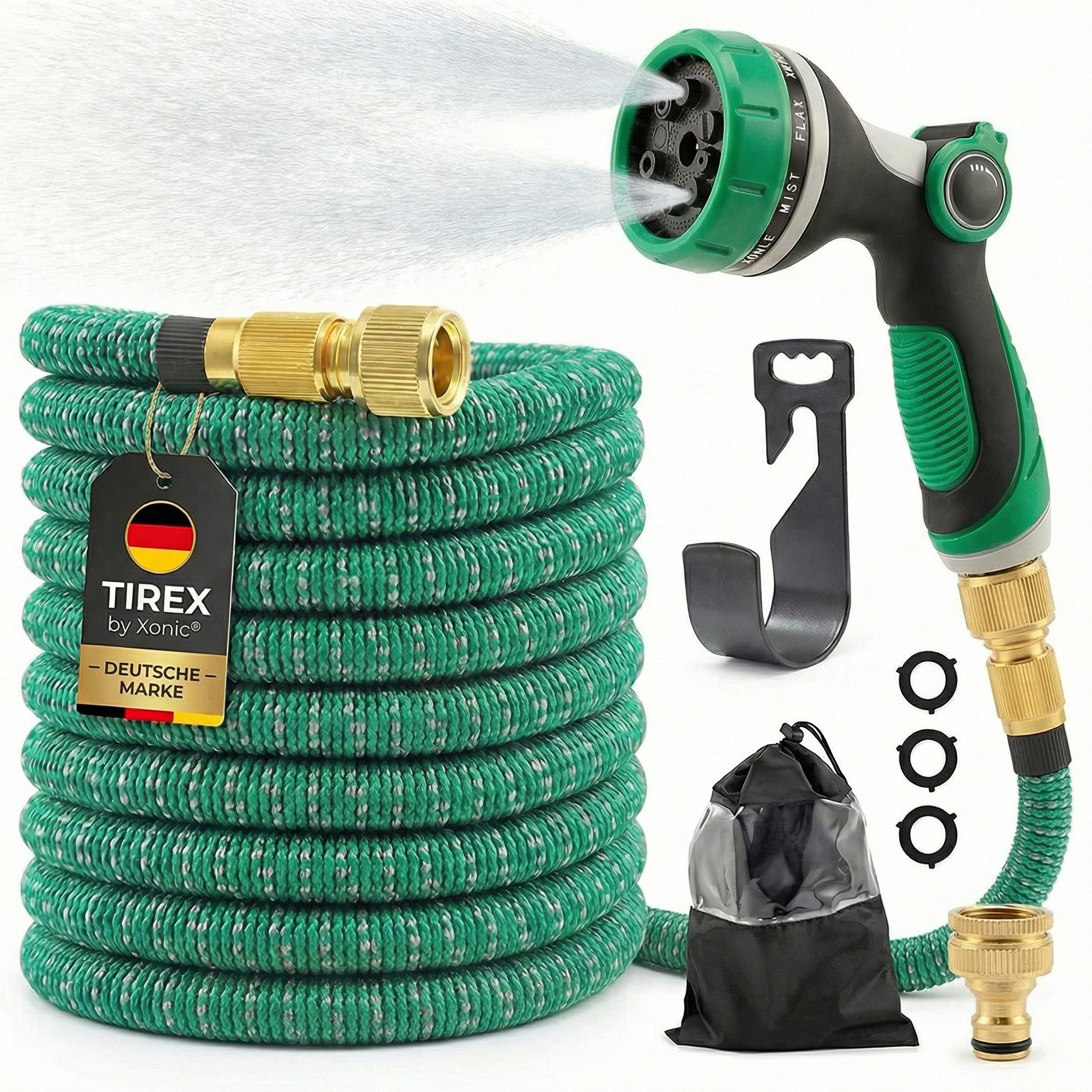 Xonic Gartenschlauch TIREX by xonic® Flexibler Gartenschlauch 3x Latexkern